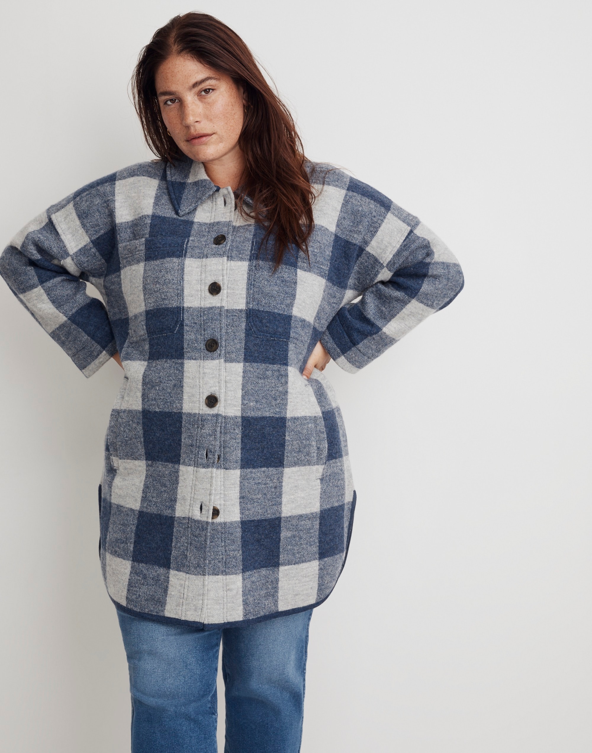 Plus Slub Flannel Oversized Ex-Boyfriend Shirt | Madewell