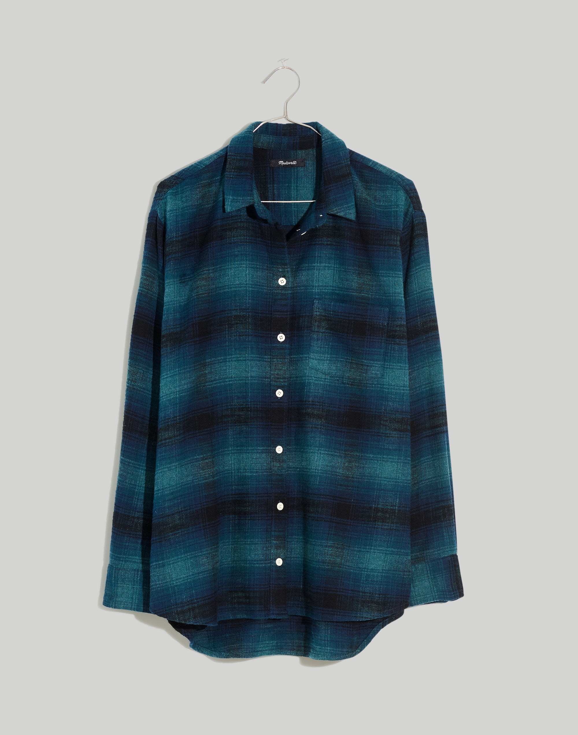 Plus Slub Flannel Oversized Ex-Boyfriend Shirt | Madewell