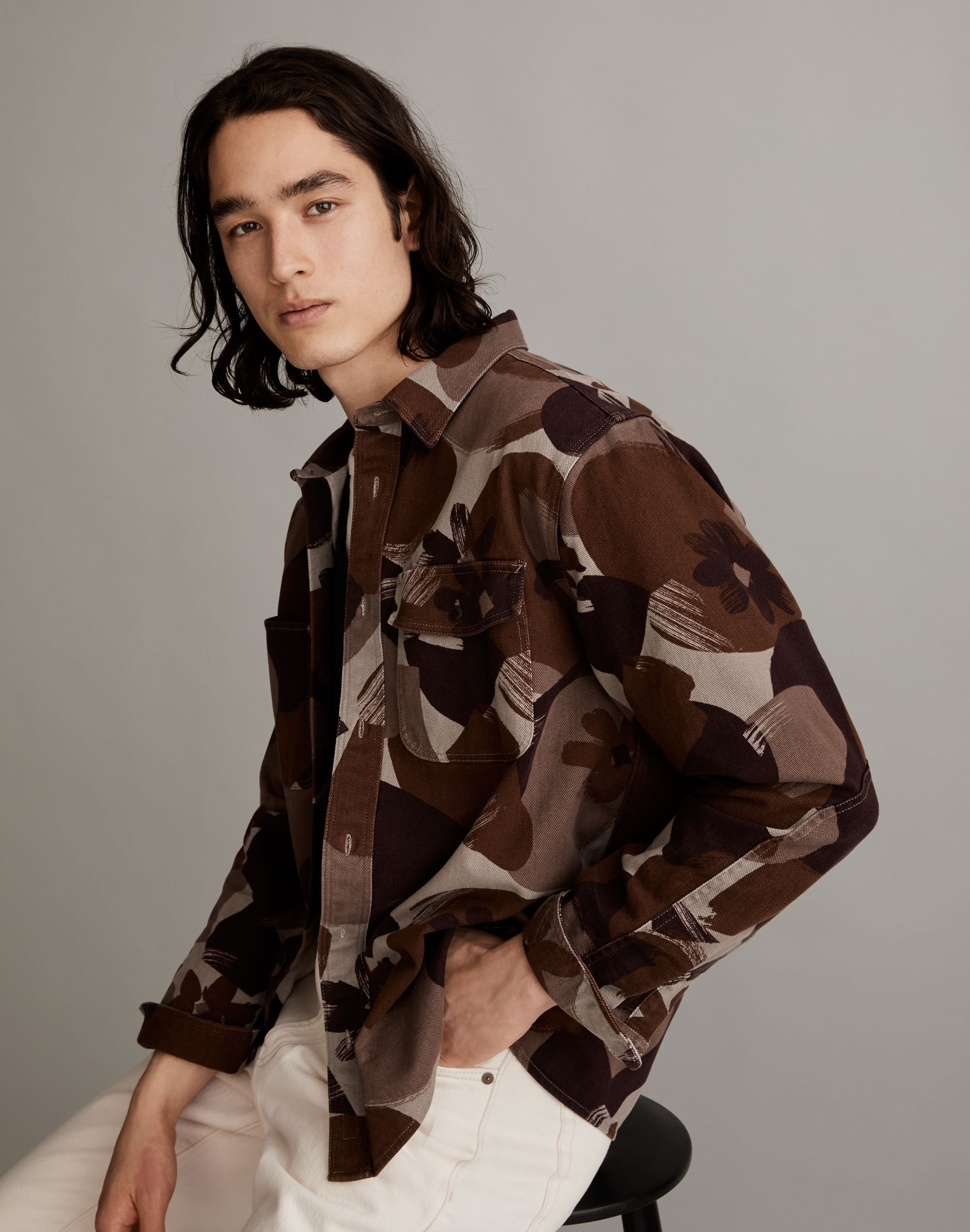 Work Shirt in Brushstroke Camo