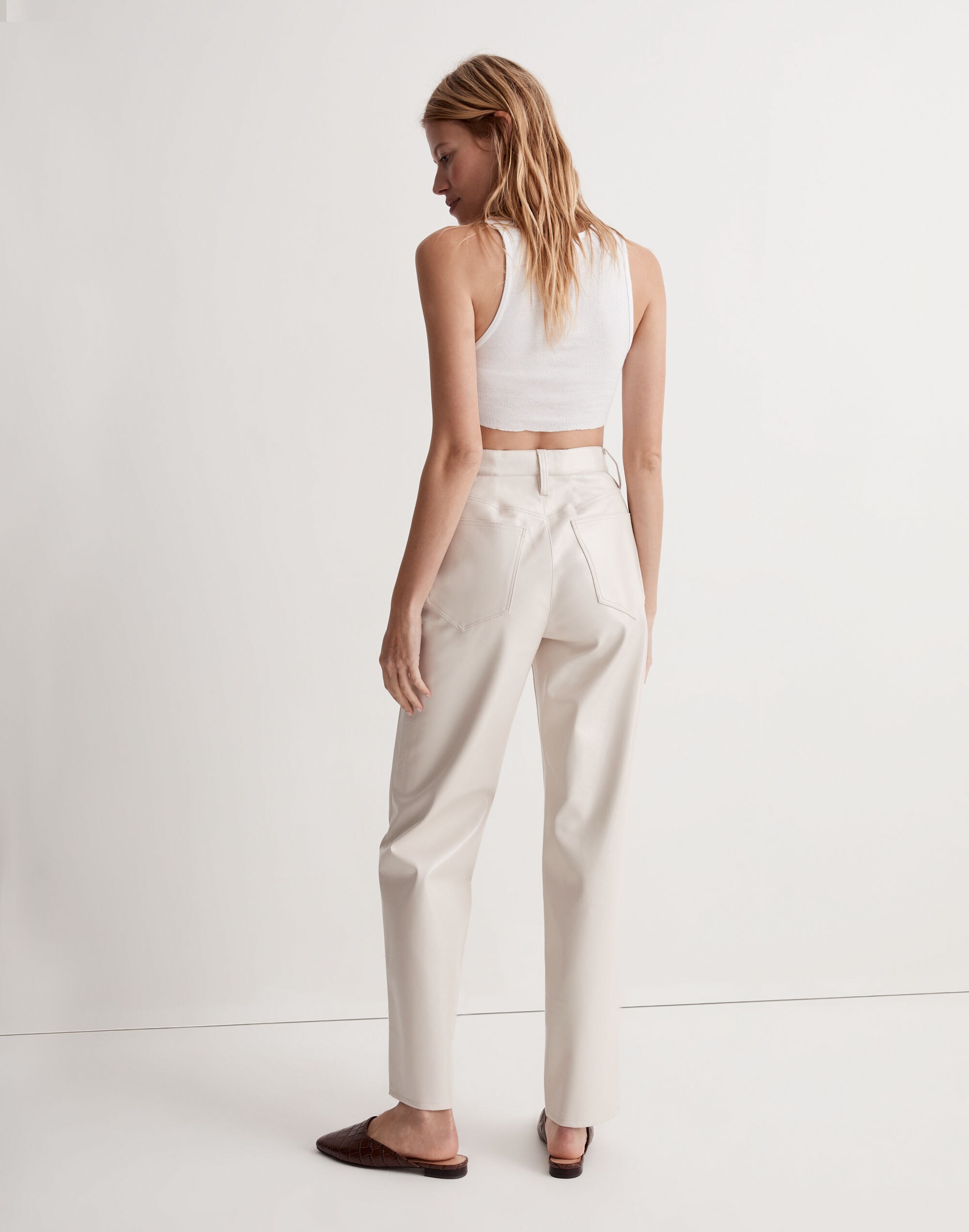 The Perfect Vintage Straight Pant: Faux Leather Edition