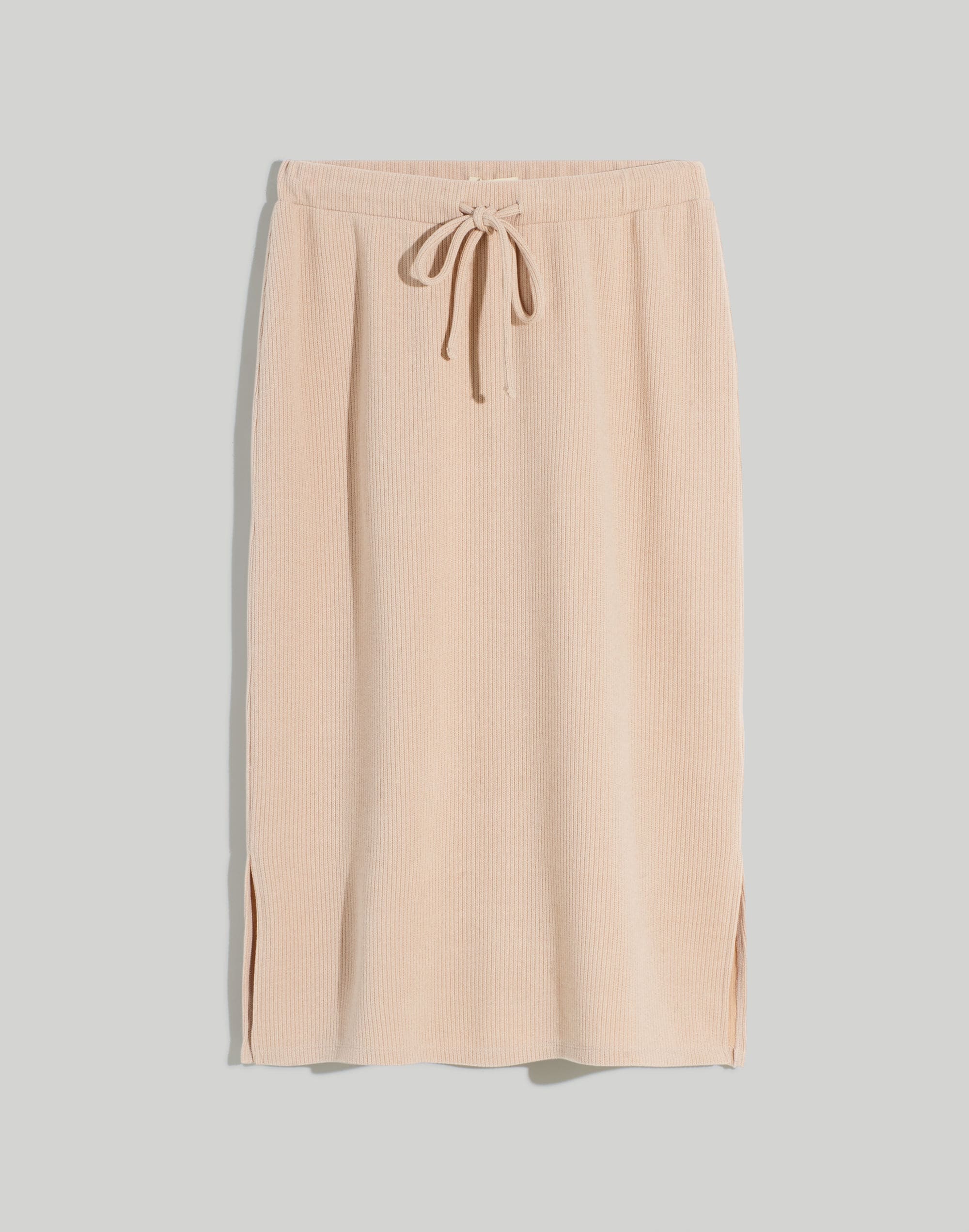 Ribbed Drawstring Midi Skirt | Madewell