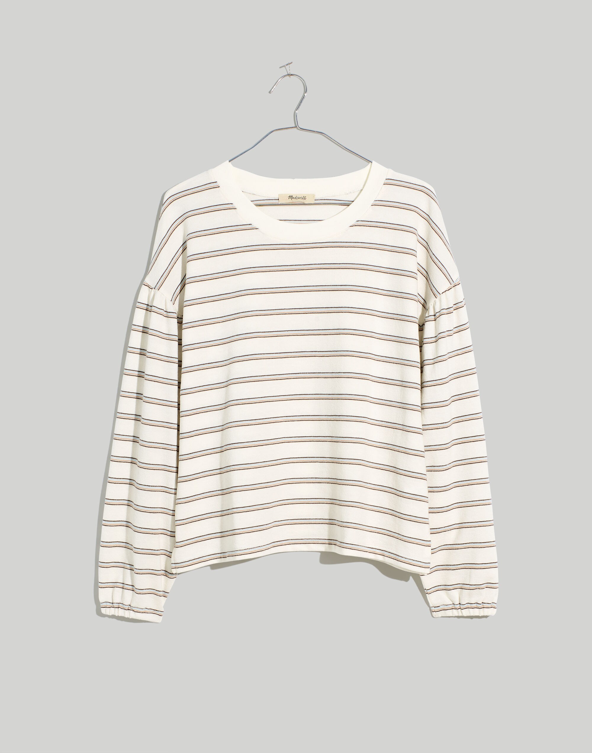 Plus Cotton-Blend Long-Sleeve Tee Stripe | Madewell