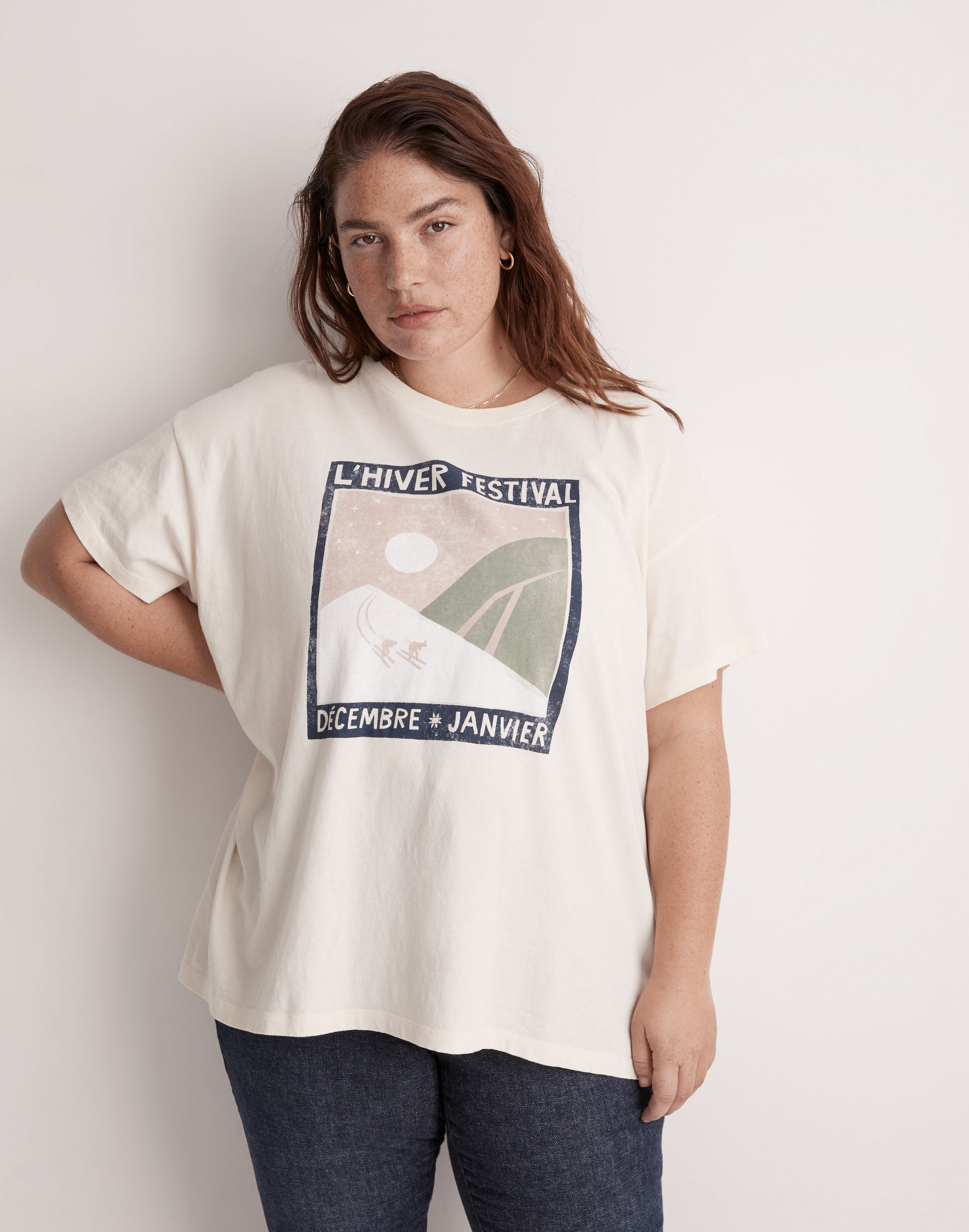 Plus L'hiver Softfade Cotton Oversized Tee | Madewell