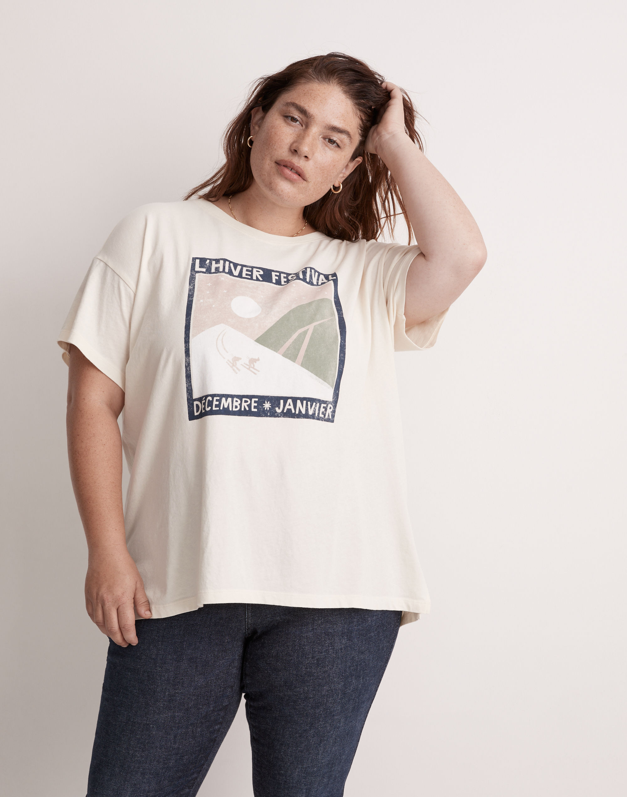 Plus L'hiver Softfade Cotton Oversized Tee | Madewell