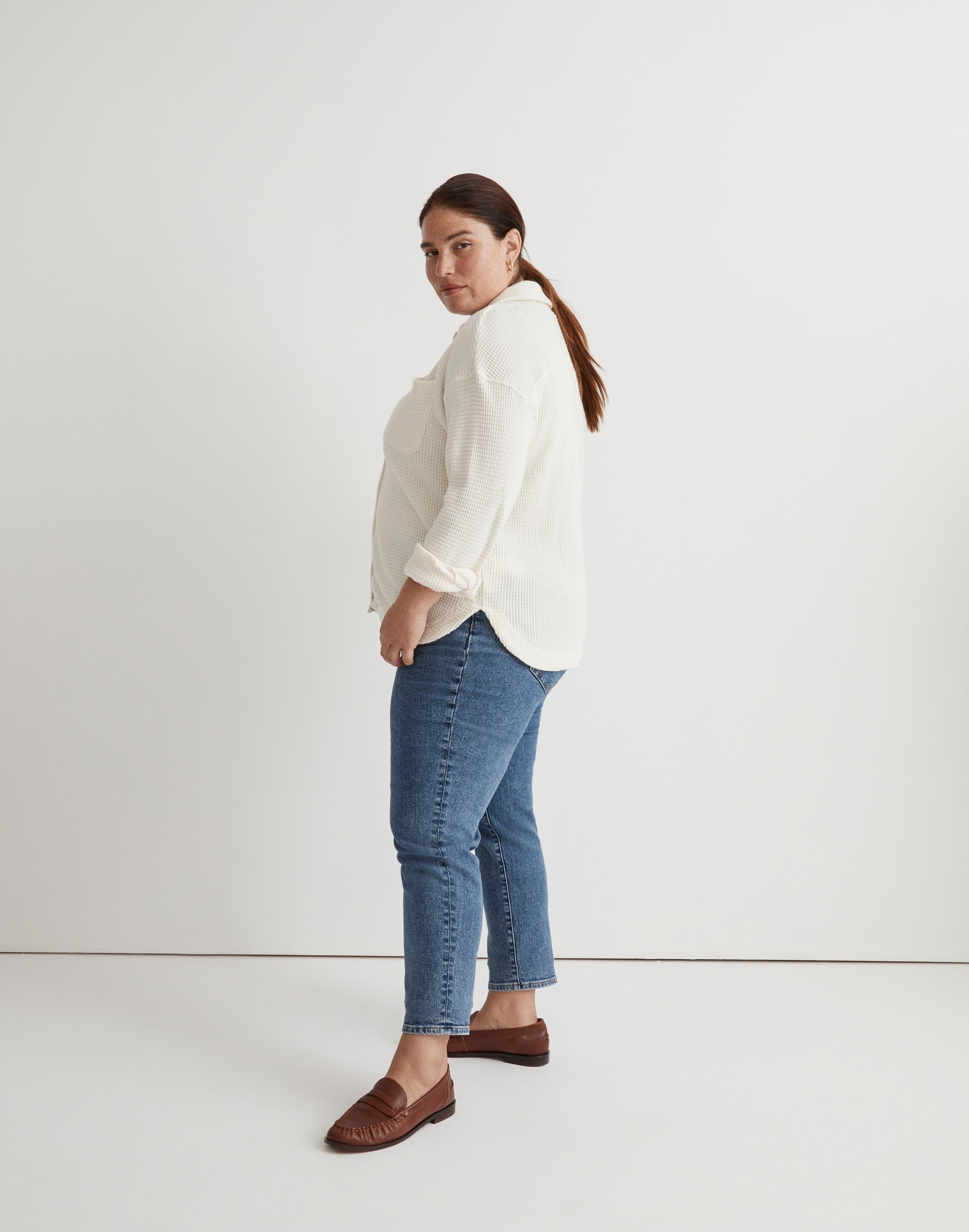 Plus Waffle Knit Shirt-Jacket | Madewell