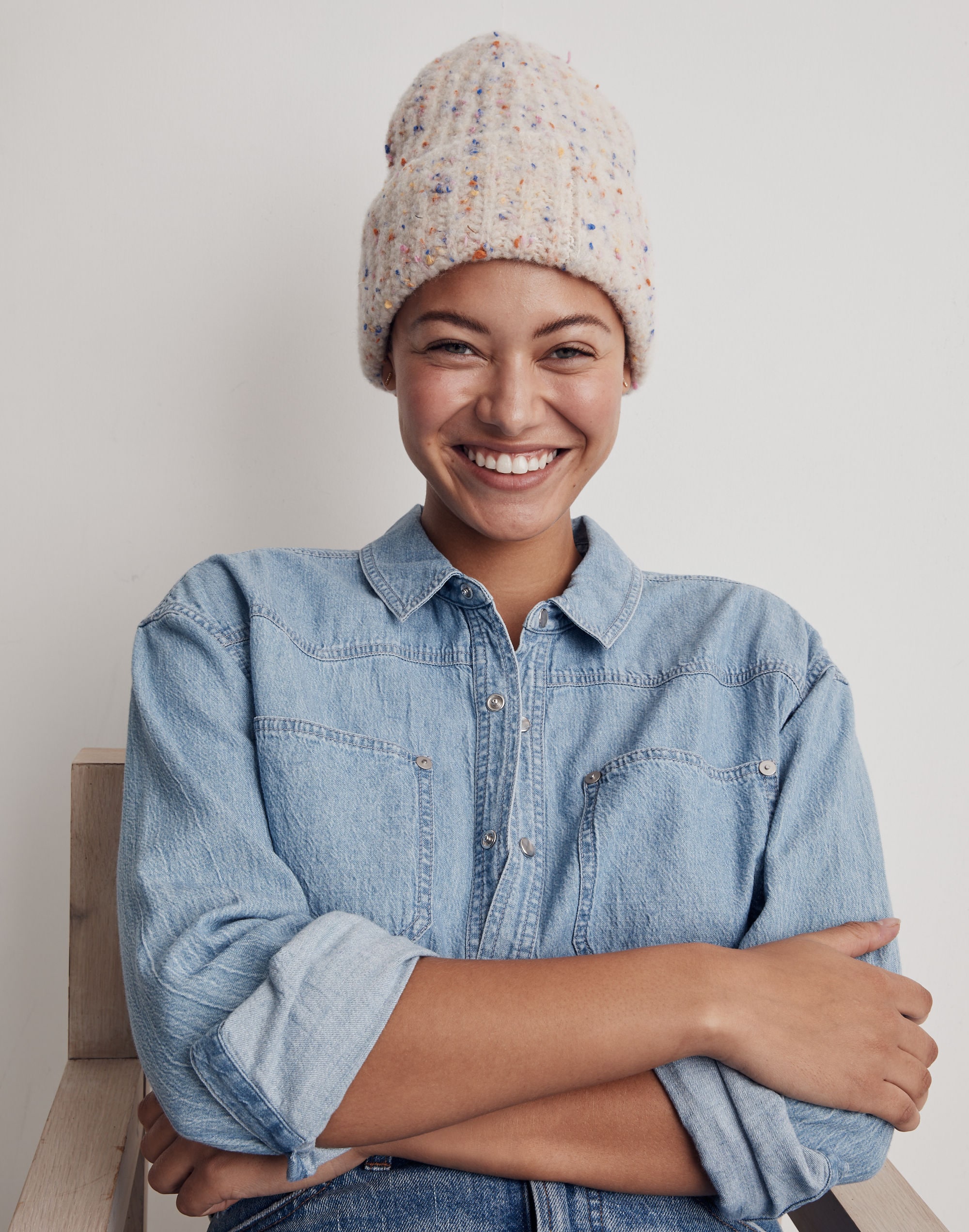 Confetti Wide-Cuff Beanie | Madewell