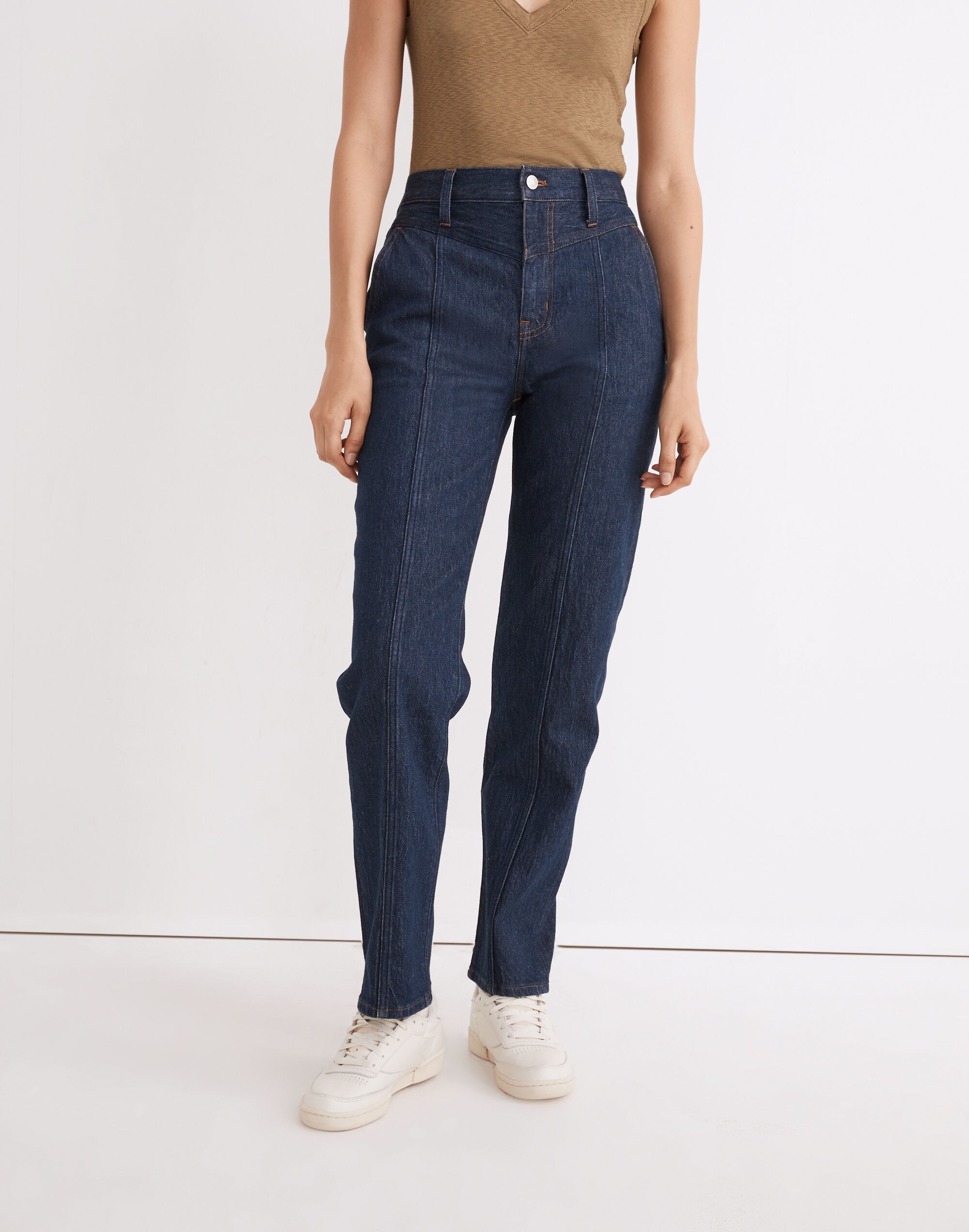 The Perfect Vintage Straight Jean Greenhaven Wash: Seamed Version | Madewell