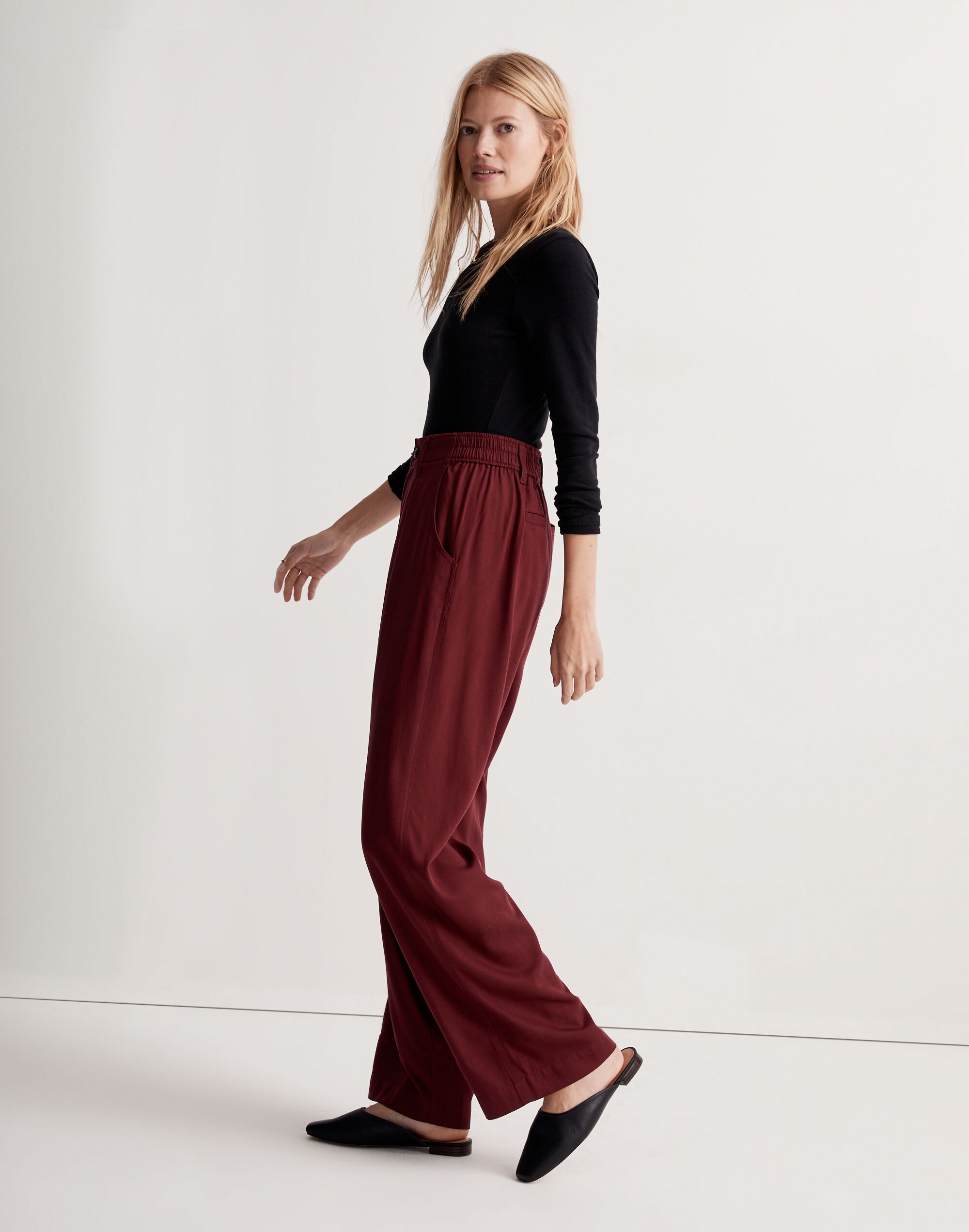 The Neale Straight-Leg Pant Drapeweave | Madewell