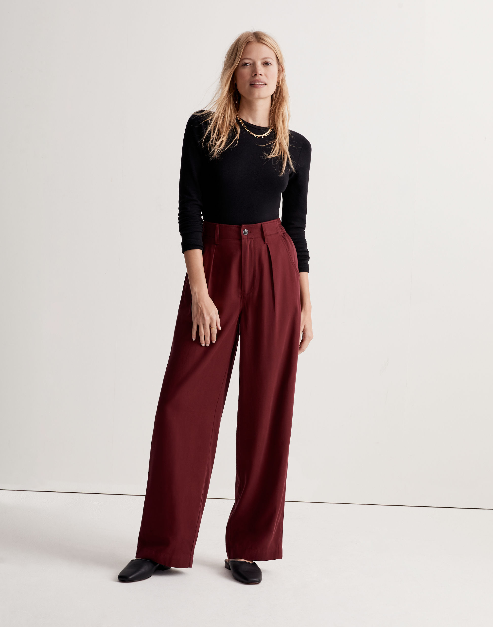 The Neale Straight-Leg Pant Drapeweave | Madewell