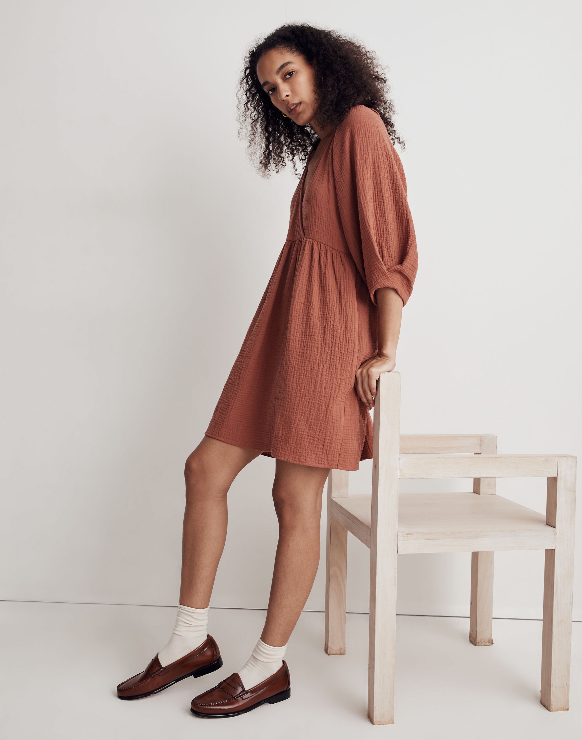 Marianna Puff-Sleeve Mini Dress | Madewell