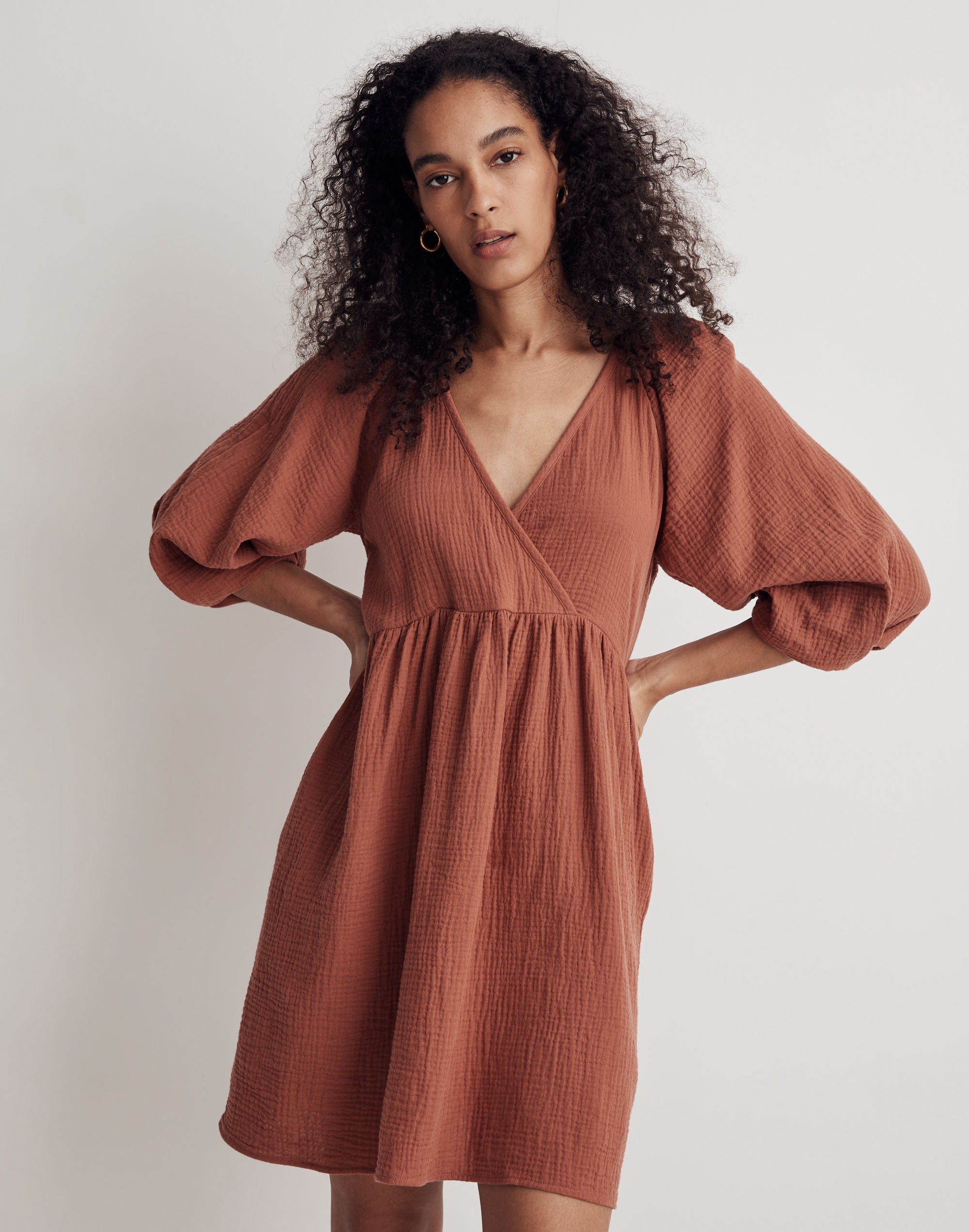 Marianna Puff-Sleeve Mini Dress | Madewell