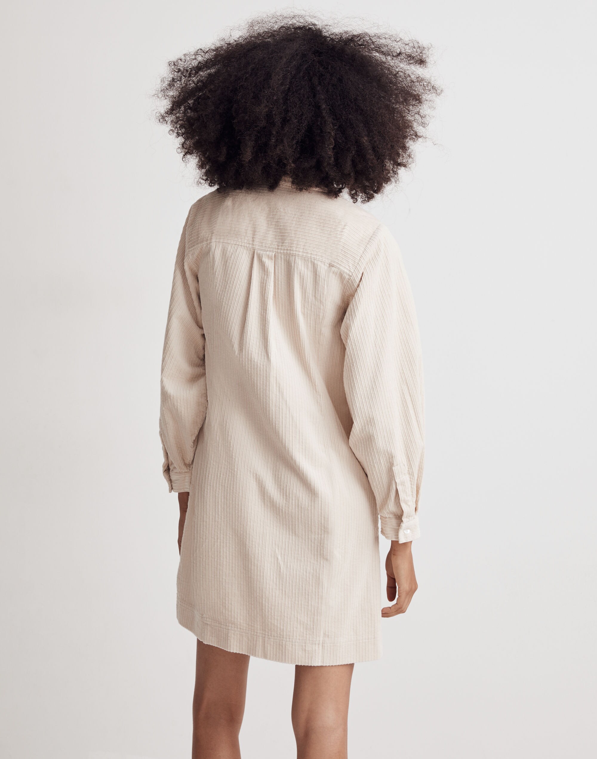 Corduroy Long-Sleeve Mini Shirtdress | Madewell