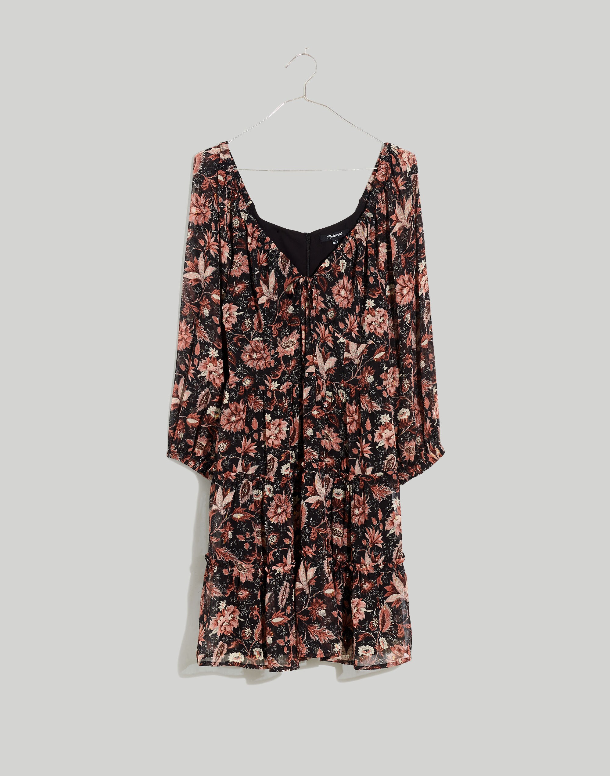 Amalia Tiered Mini Dress Pampas Blooms | Madewell