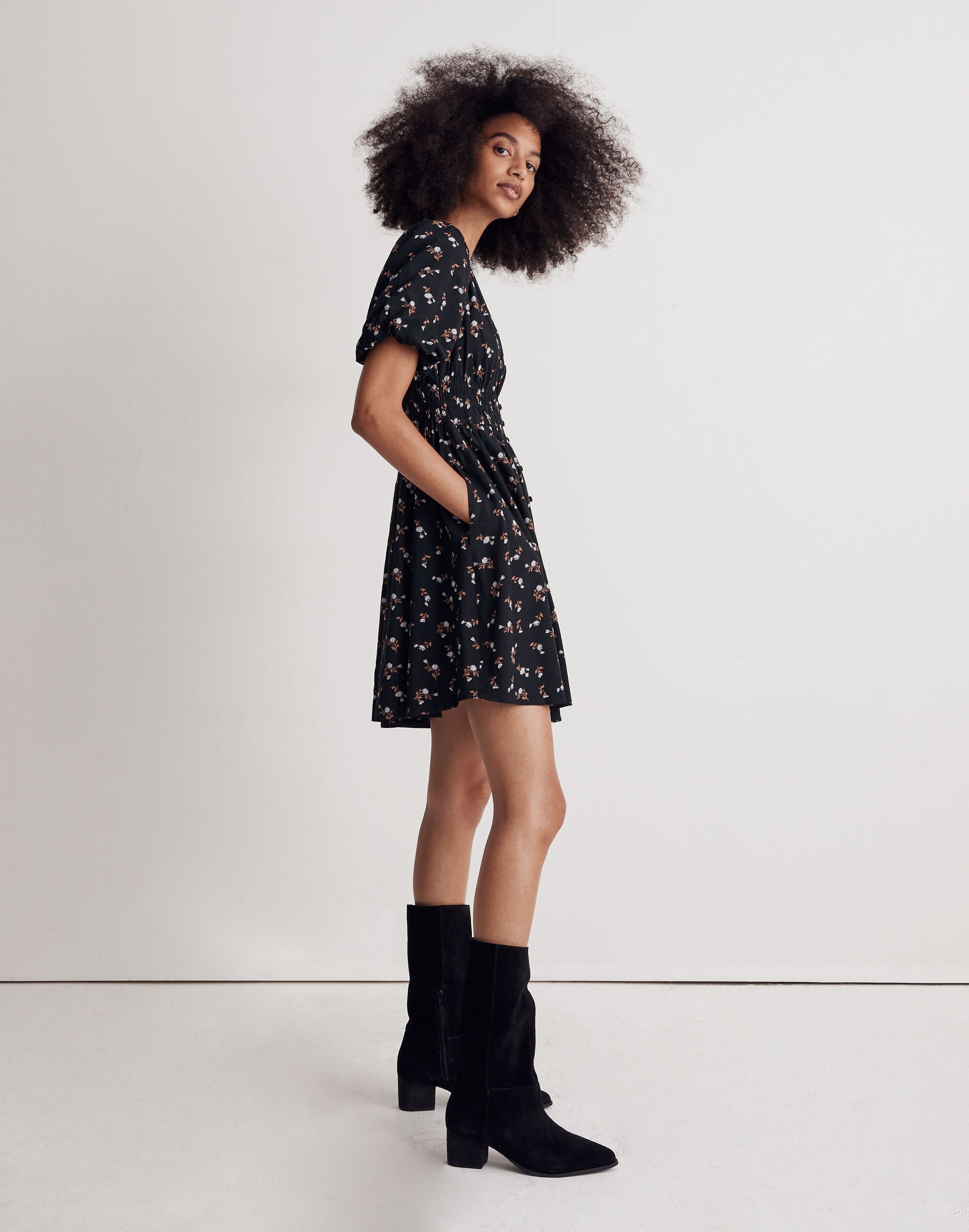 Challis Sophia Mini Dress is Woodland Floral | Madewell