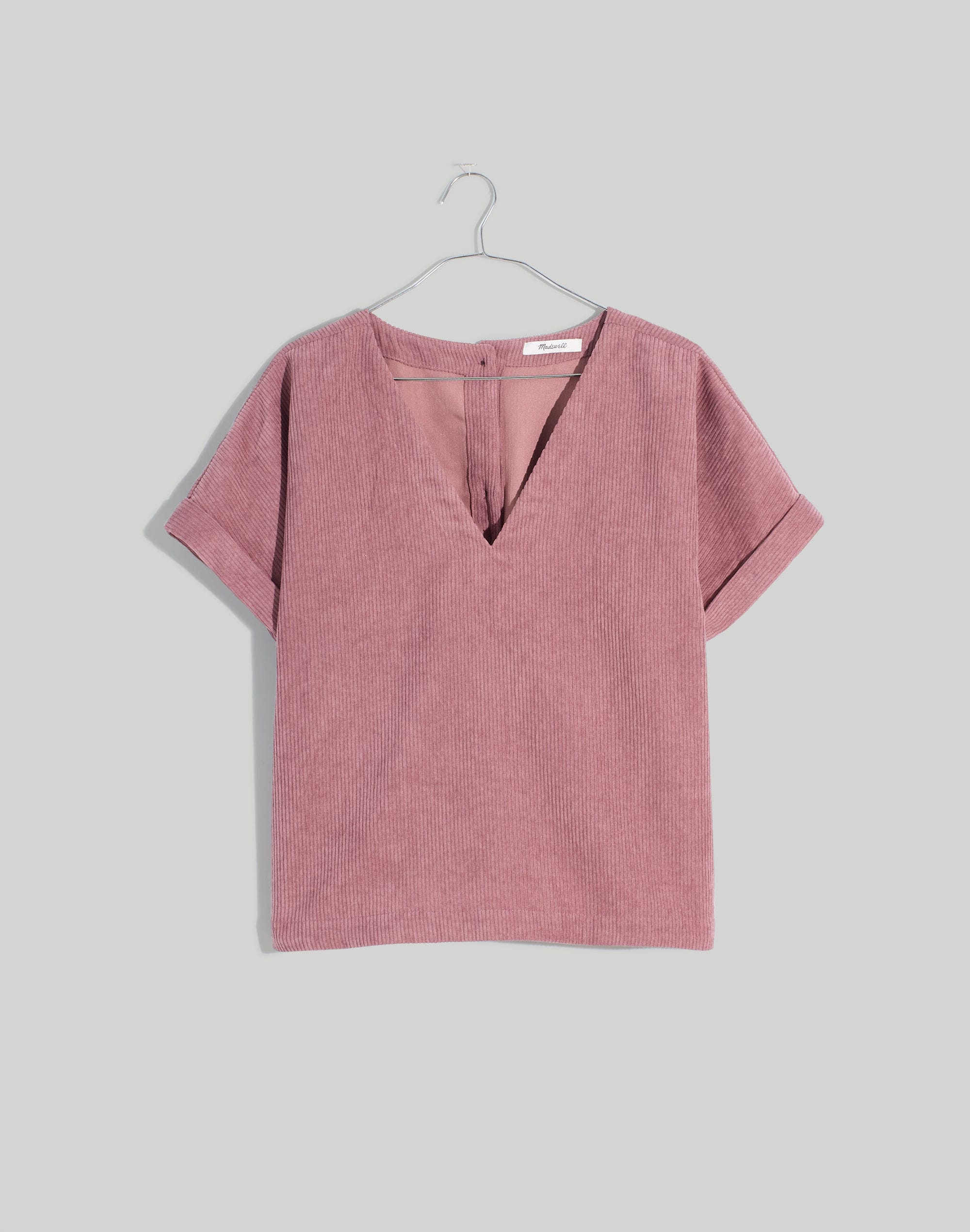 Plus Corduroy Renata V-Neck Top | Madewell