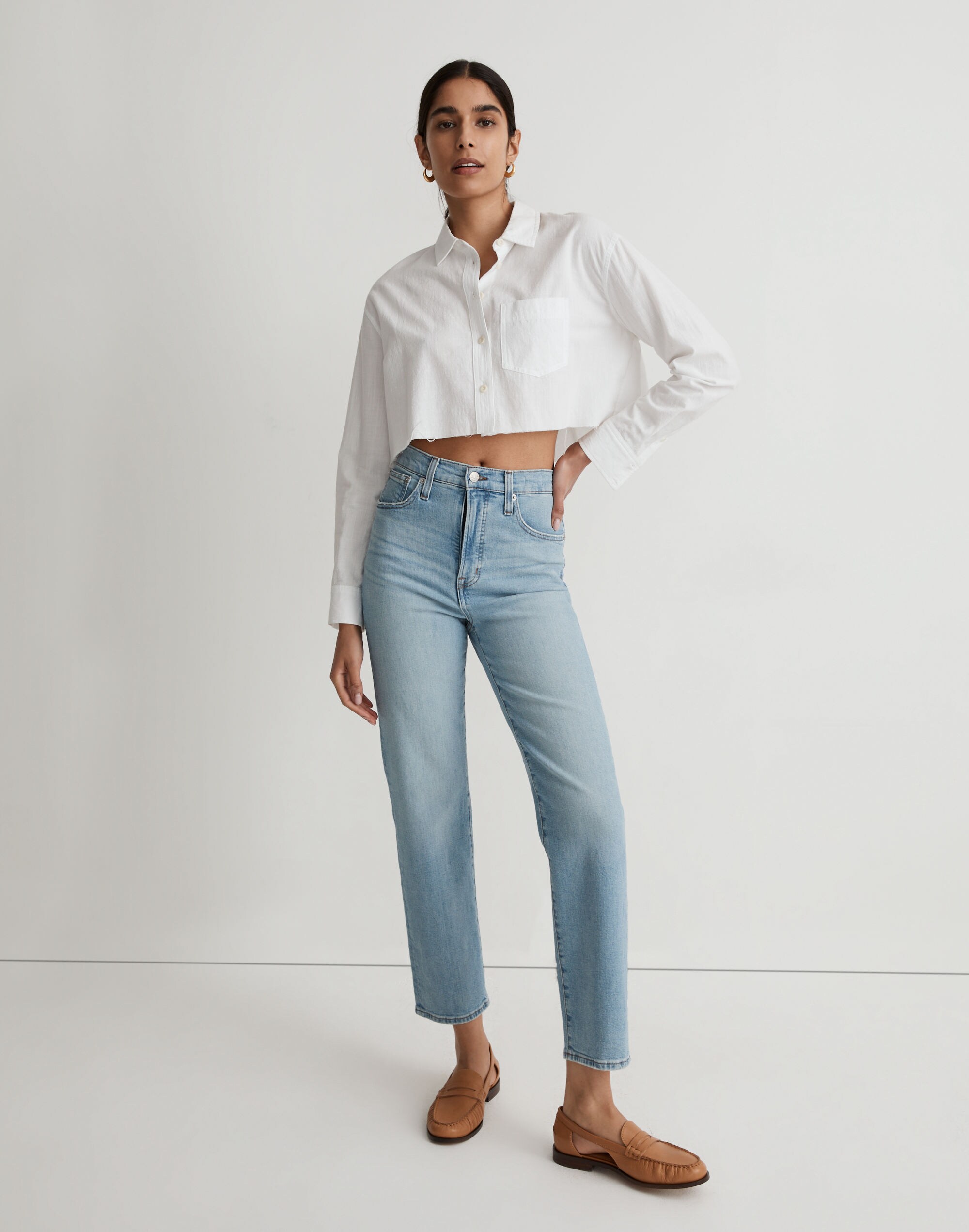 The Perfect Vintage Straight Jean in Cliffview Wash