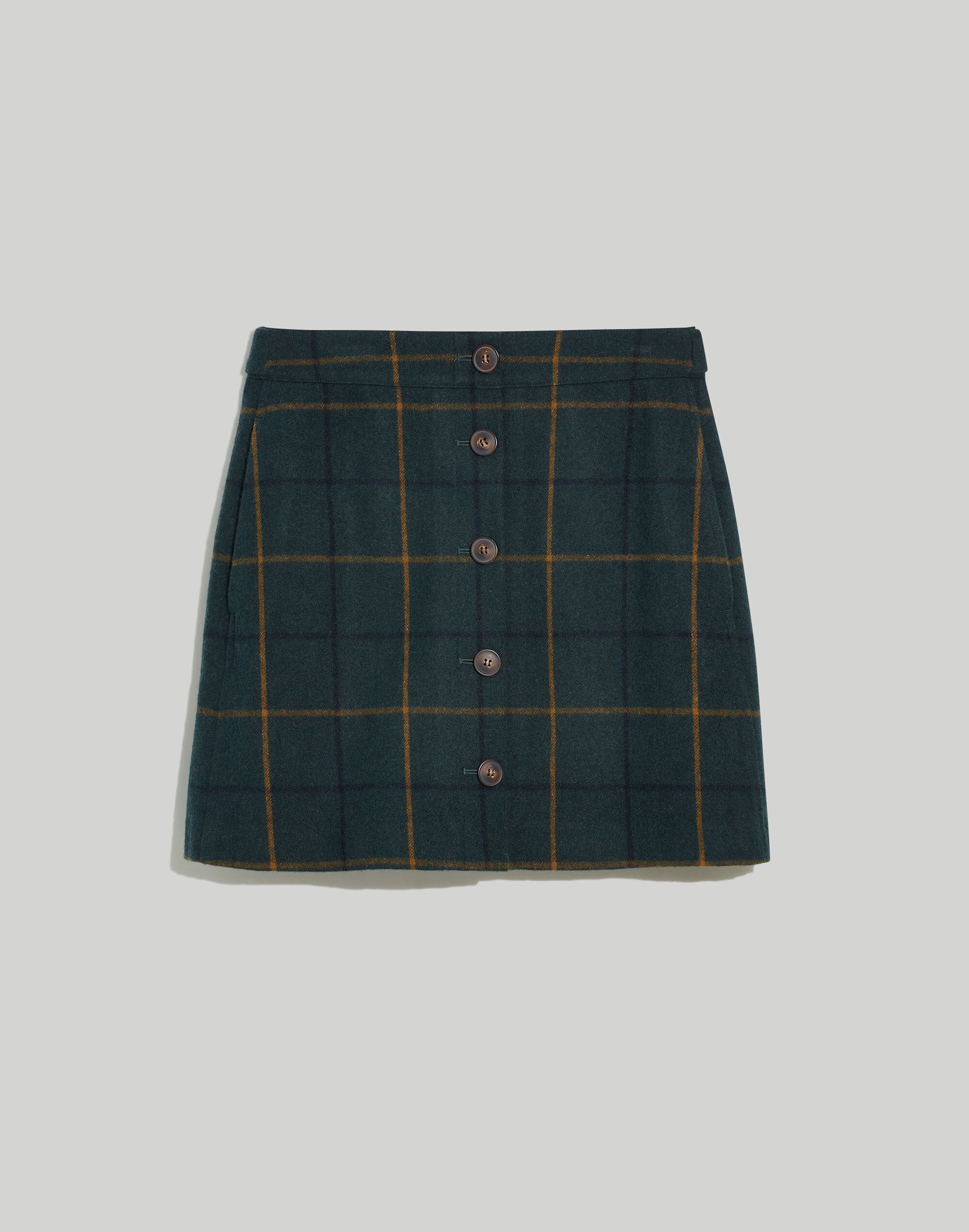 Plus Wool Button-Front Mini Skirt | Madewell