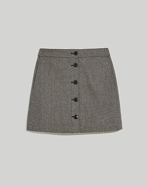 PLT Plus - Mini-jupe gris pierre boutonnée  Mini skirts, Button front mini  skirt, Women short skirt