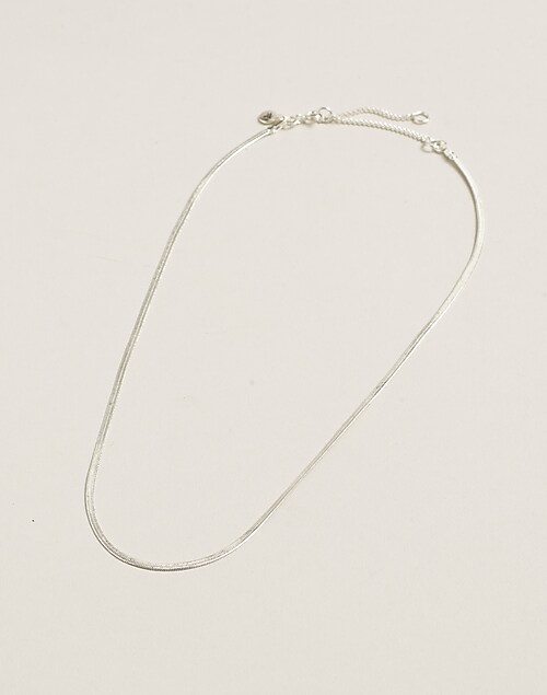 Sterling Forever Herringbone Chain Necklace Silver : One Size