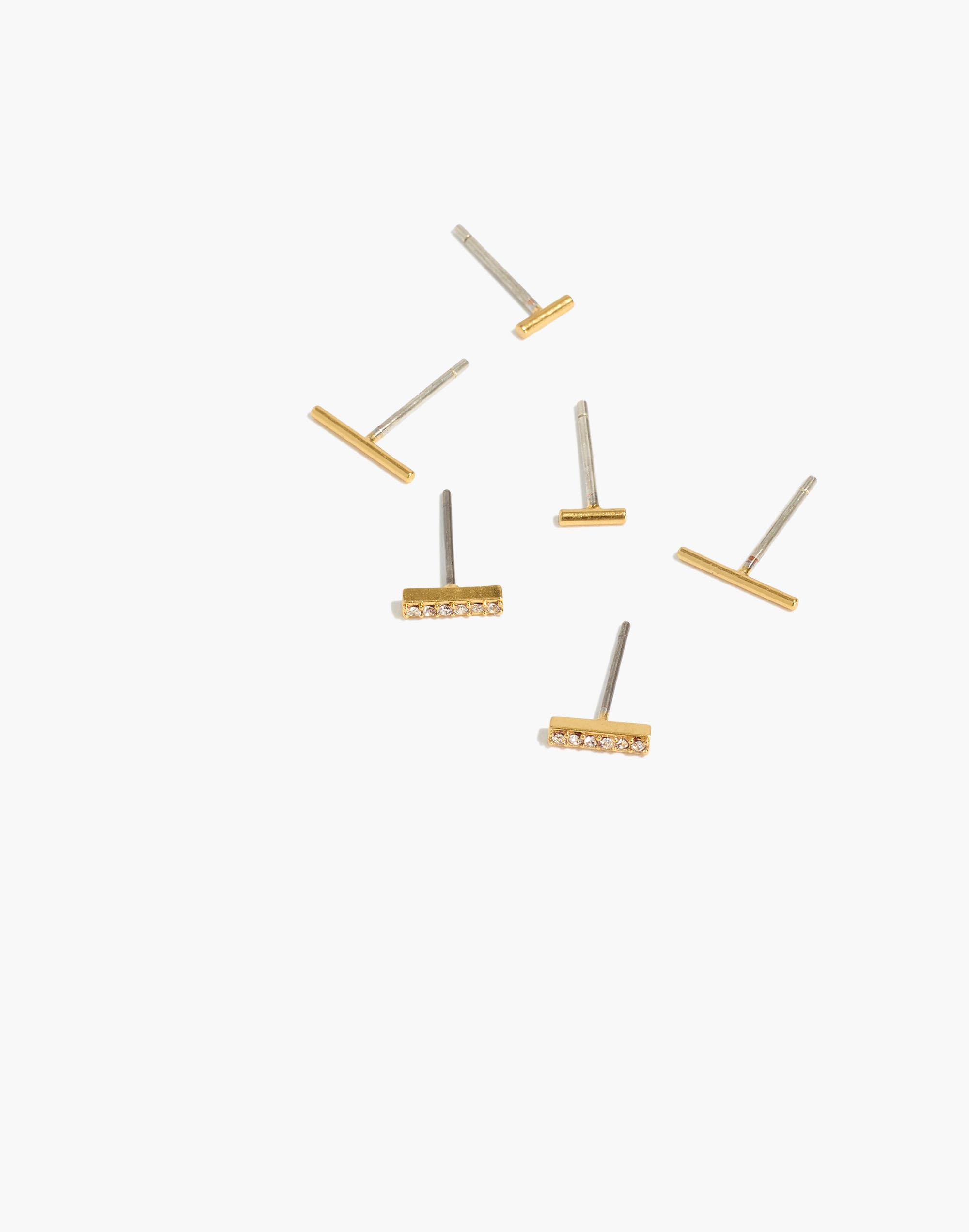 Three-Pack Bar Stud Earring Set | Madewell