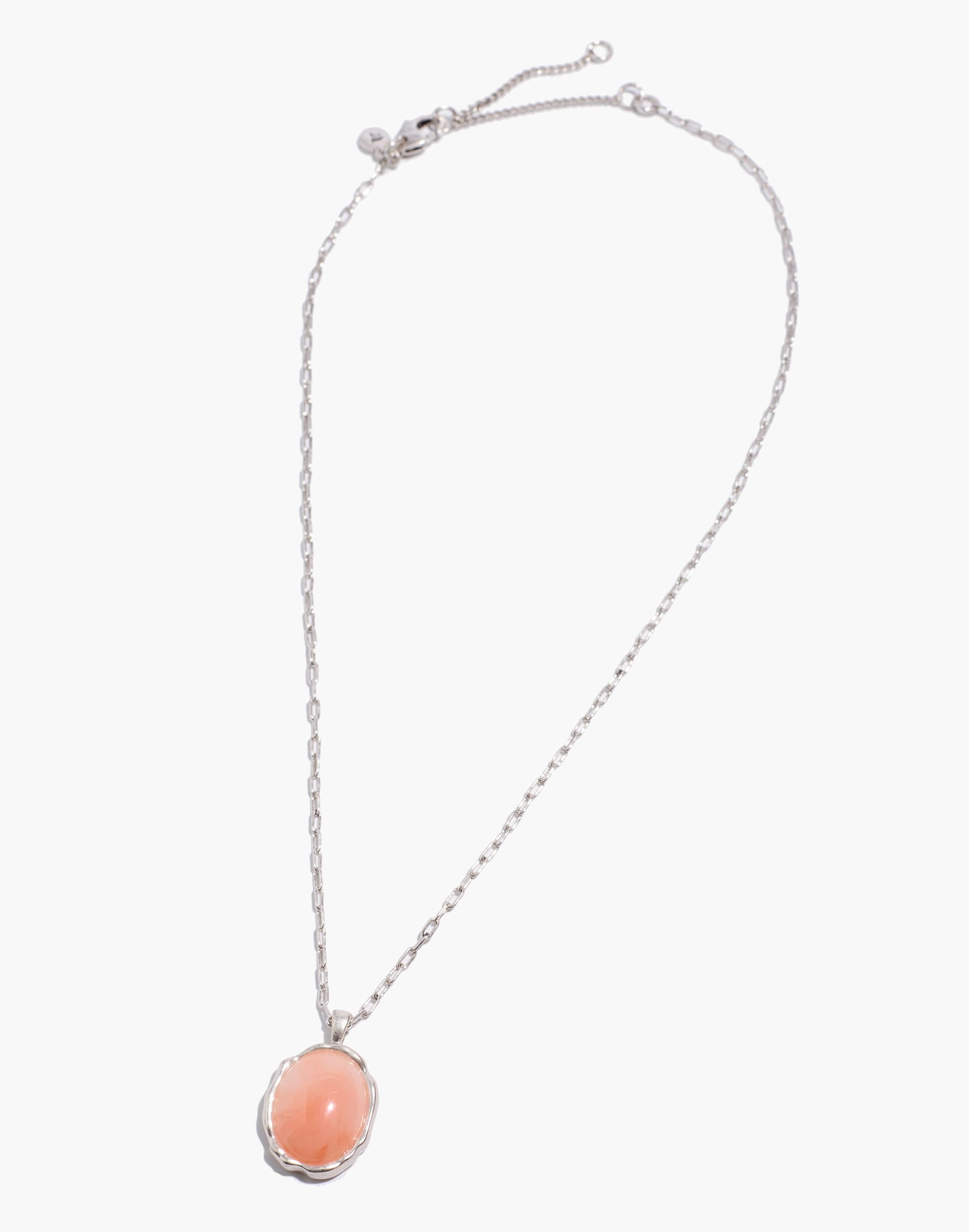 Coral Stone Pendant Necklace