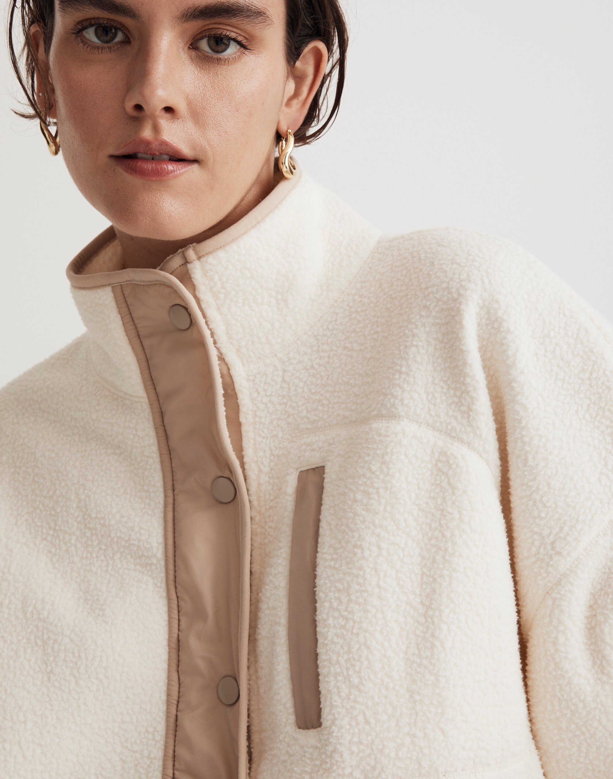 (Re)sourced Sherpa Snap-Front Jacket | Madewell