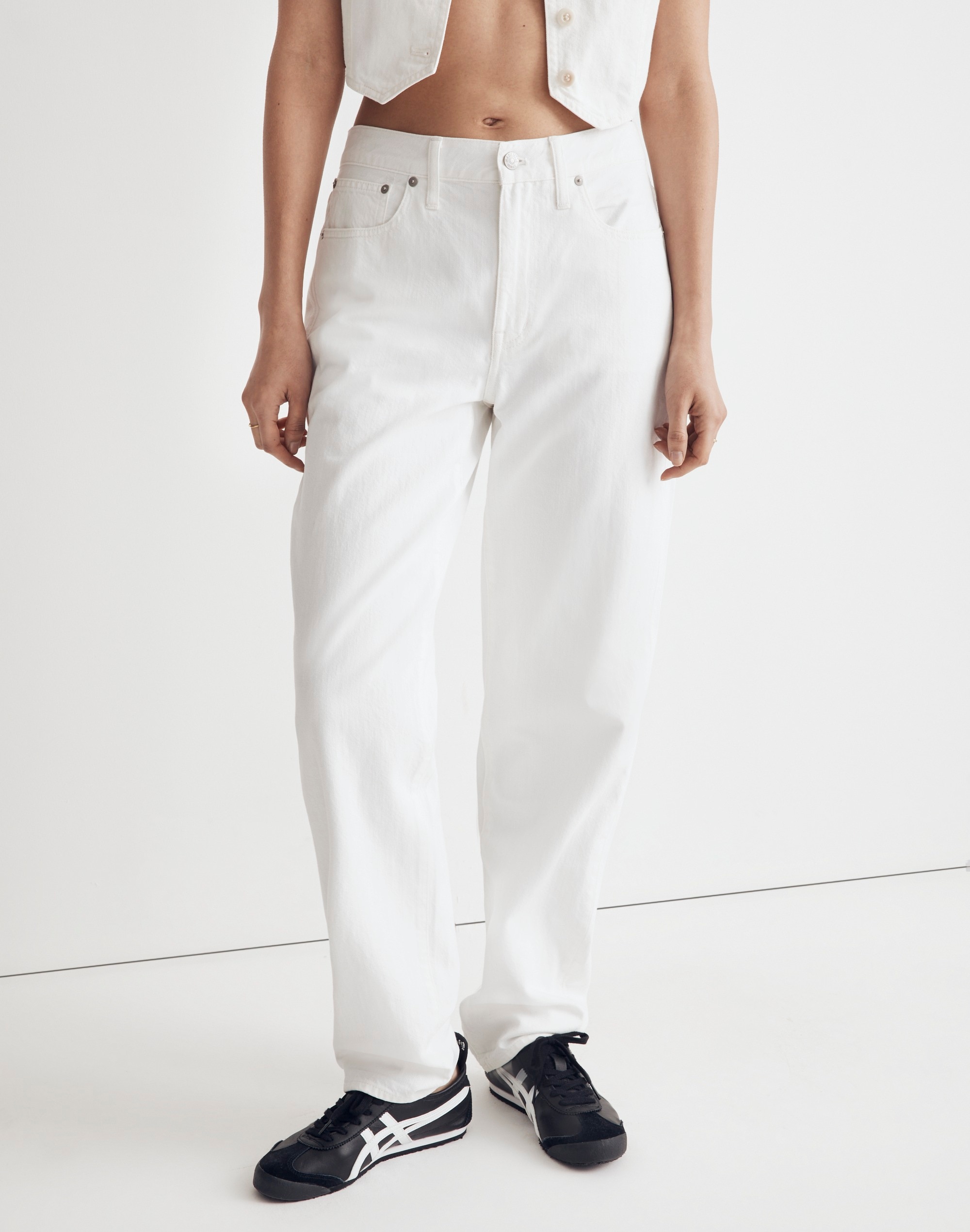 Shaylene Wide Leg Jeans White