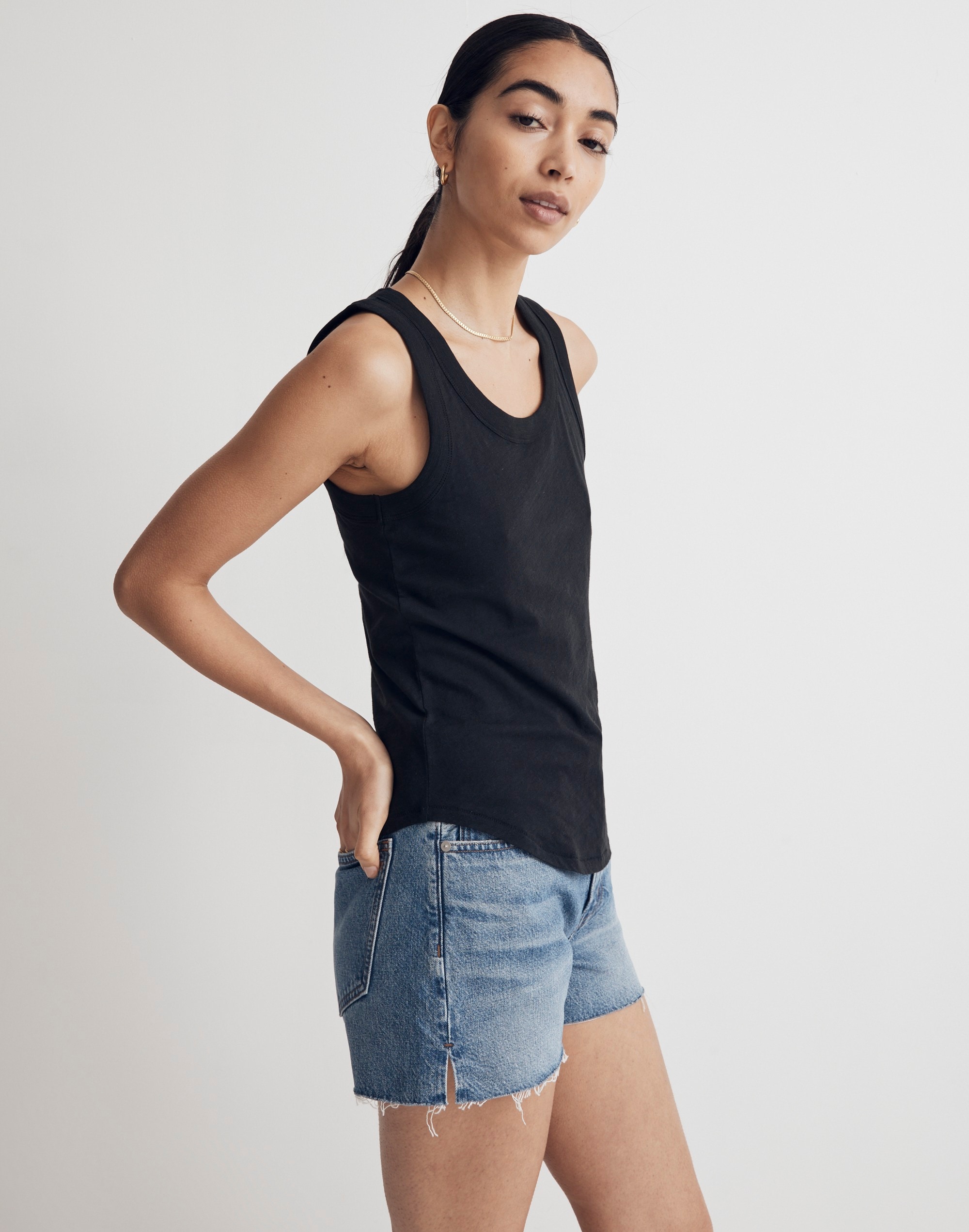 Whisper Cotton Scoopneck Tank Top | Madewell