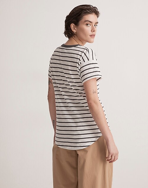 Buy online Striped T-shirt With Solid Dungarees Dress from western