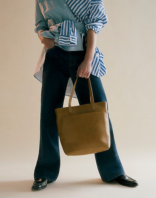 Draped Trench Vest + Madewell Medium Transport Tote - Katie's Bliss