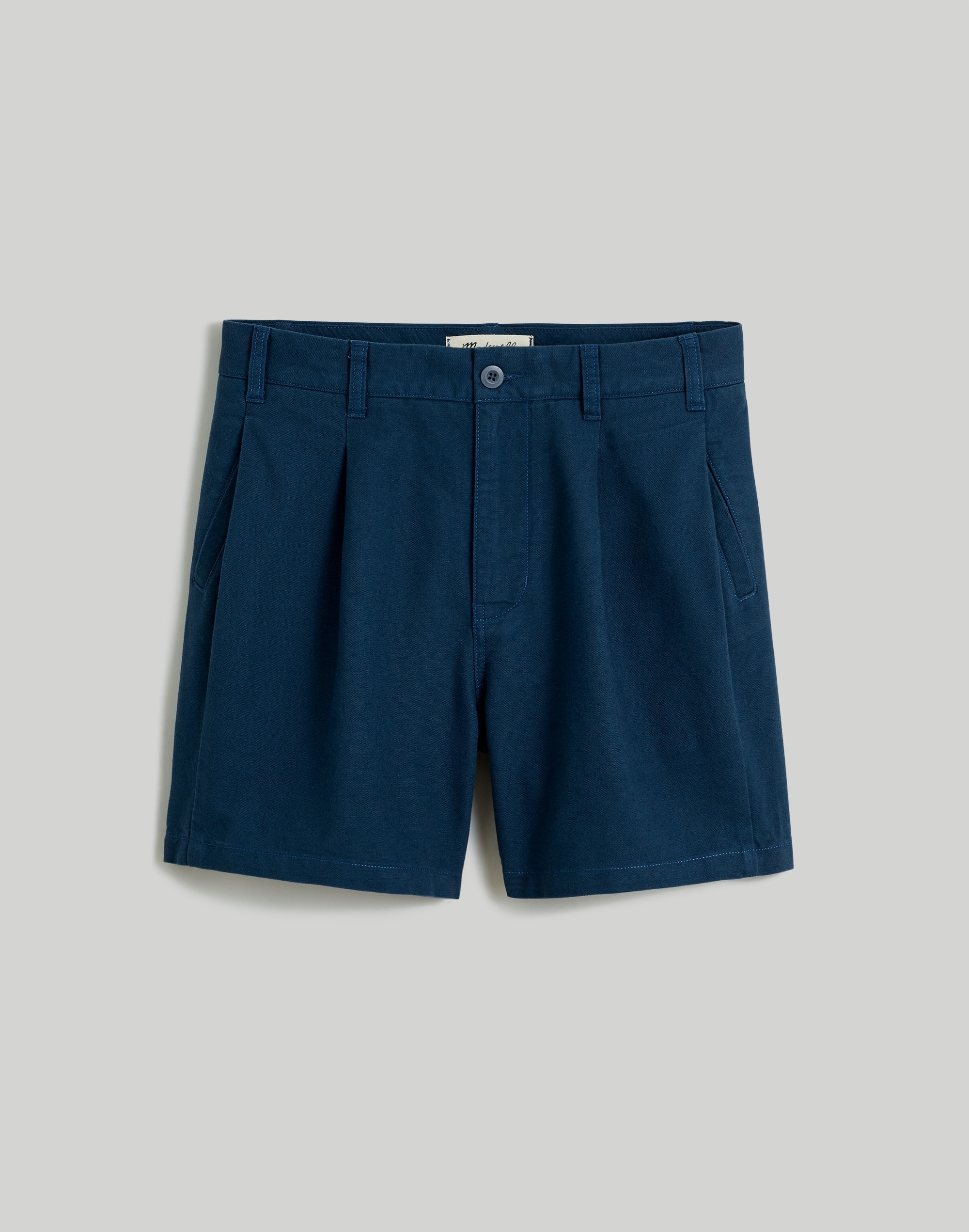 Pleated Cotton-Linen Shorts | Madewell