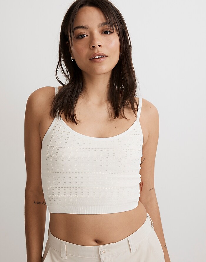 Garage Sia Waffle Seamless High Neck Tank in Natural