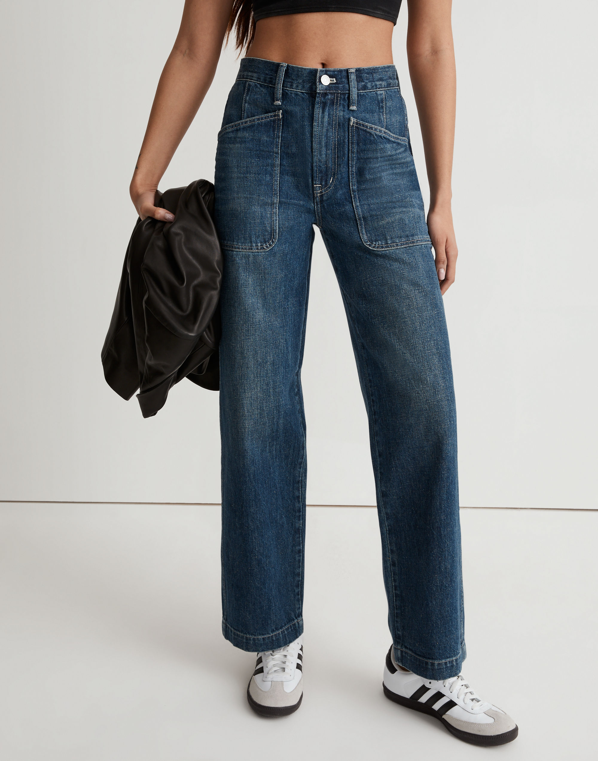 The Perfect Vintage Wide-Leg Selvedge Jean Graythorn Wash: Pocket Edition | Madewell