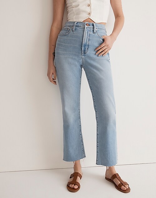 The Perfect Vintage Wide-Leg Crop Jean in Ward Wash: Raw-Hem Edition