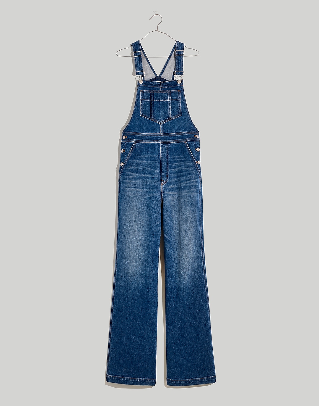  Madewell High-Rise Loose Flare Overalls Dawes Wash 2 :  Clothing, Shoes & Jewelry