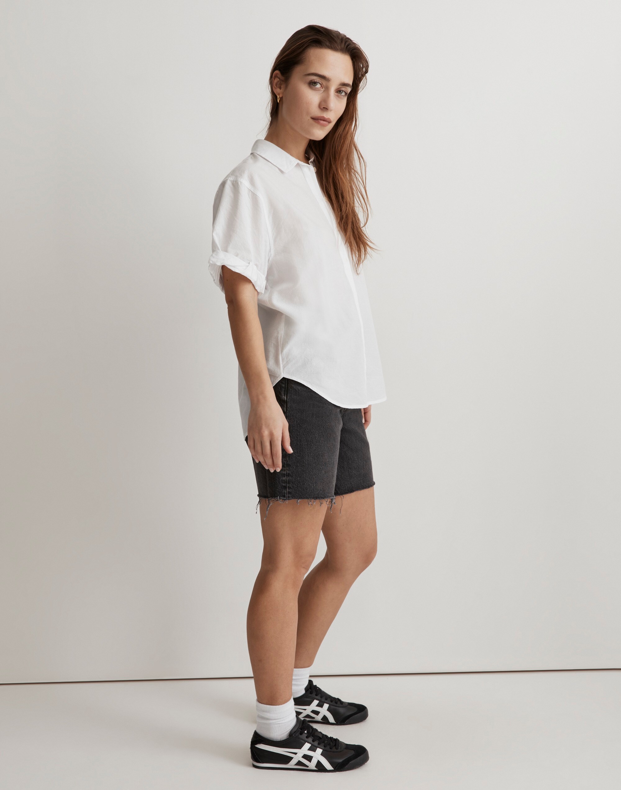 Cotton-Blend Slim Central Shirt | Madewell