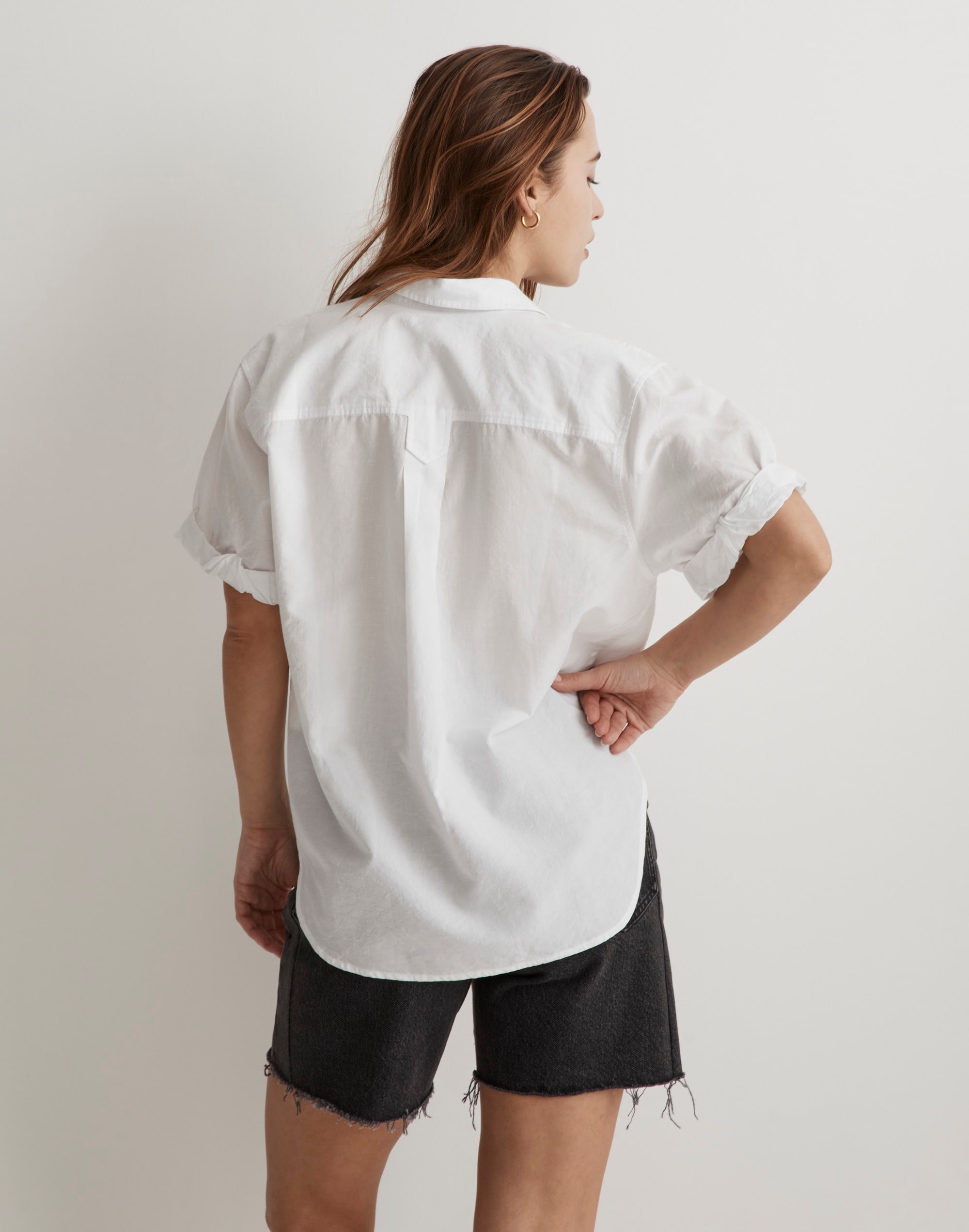 Cotton-Blend Slim Central Shirt | Madewell