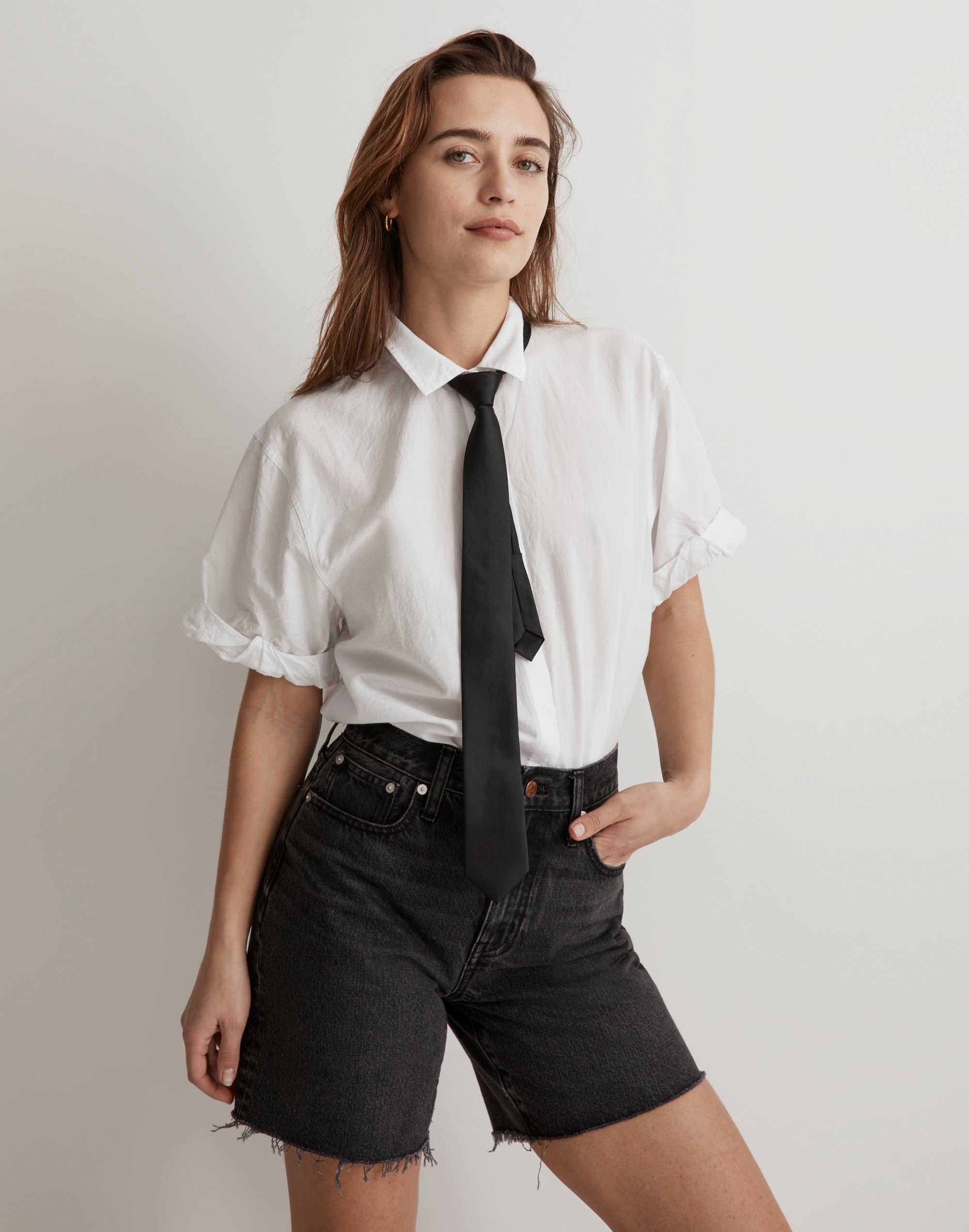 Cotton-Blend Slim Central Shirt | Madewell