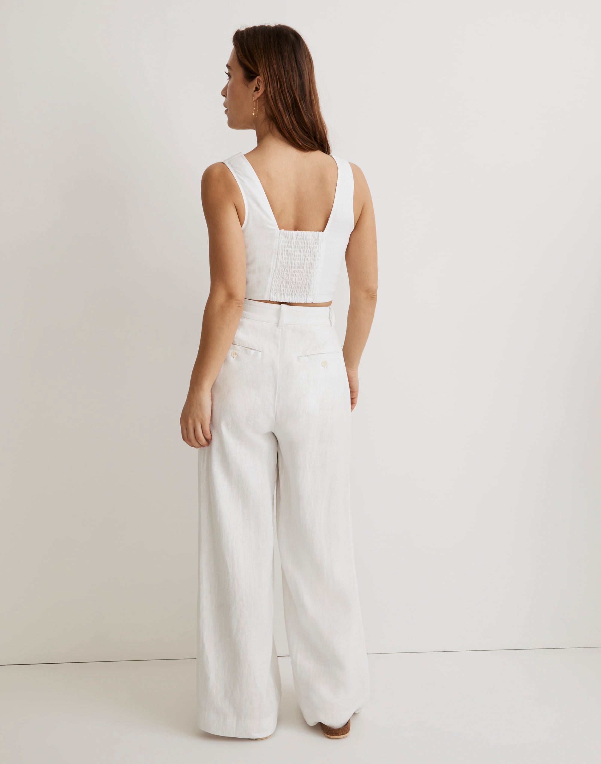 Linen Gwen Crop Vest Top | Madewell