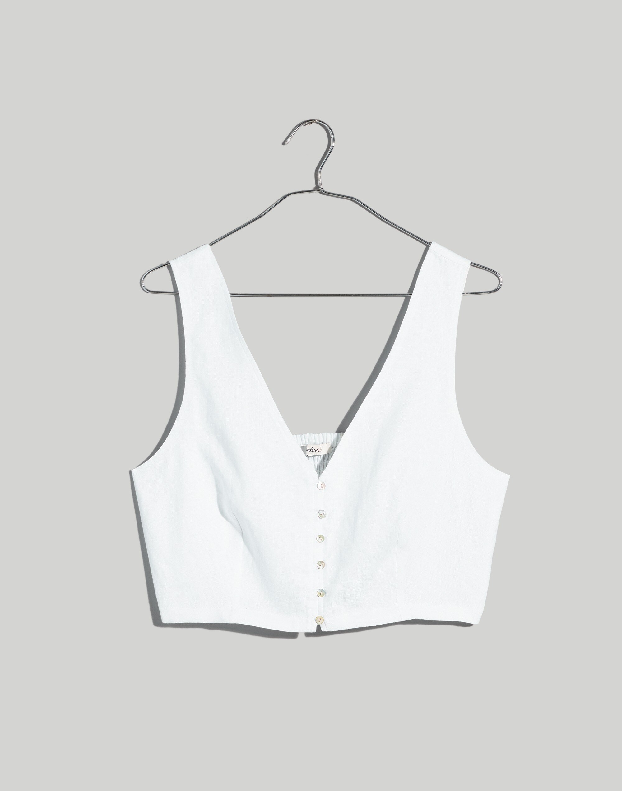 Linen Gwen Crop Vest Top | Madewell