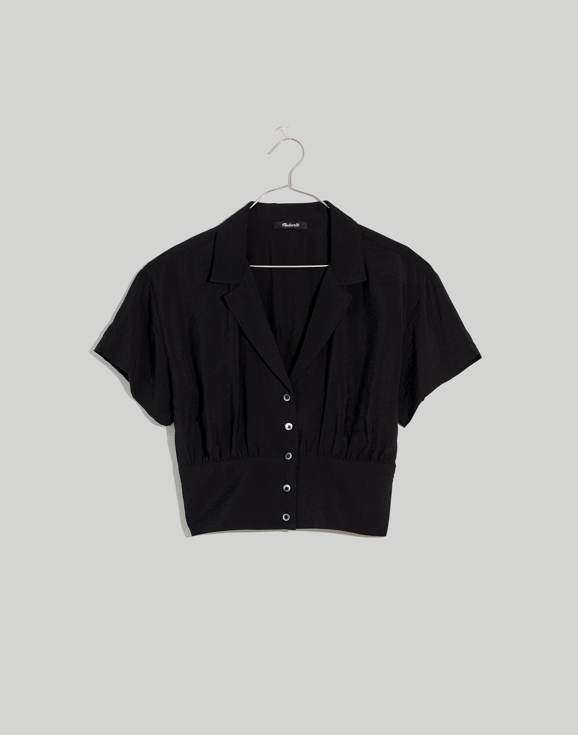 Drapey Banded-Bottom Button-Down Top | Madewell