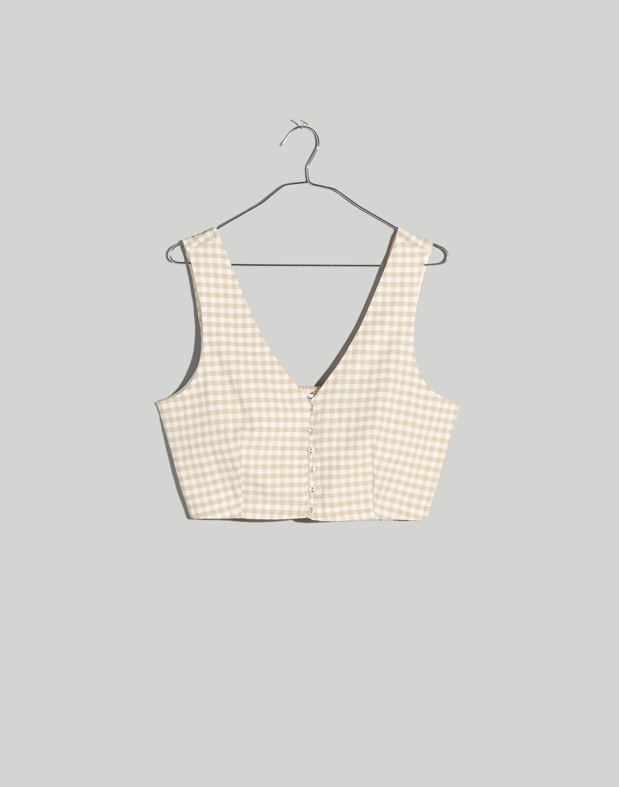 Gwen Crop Vest Top Check | Madewell