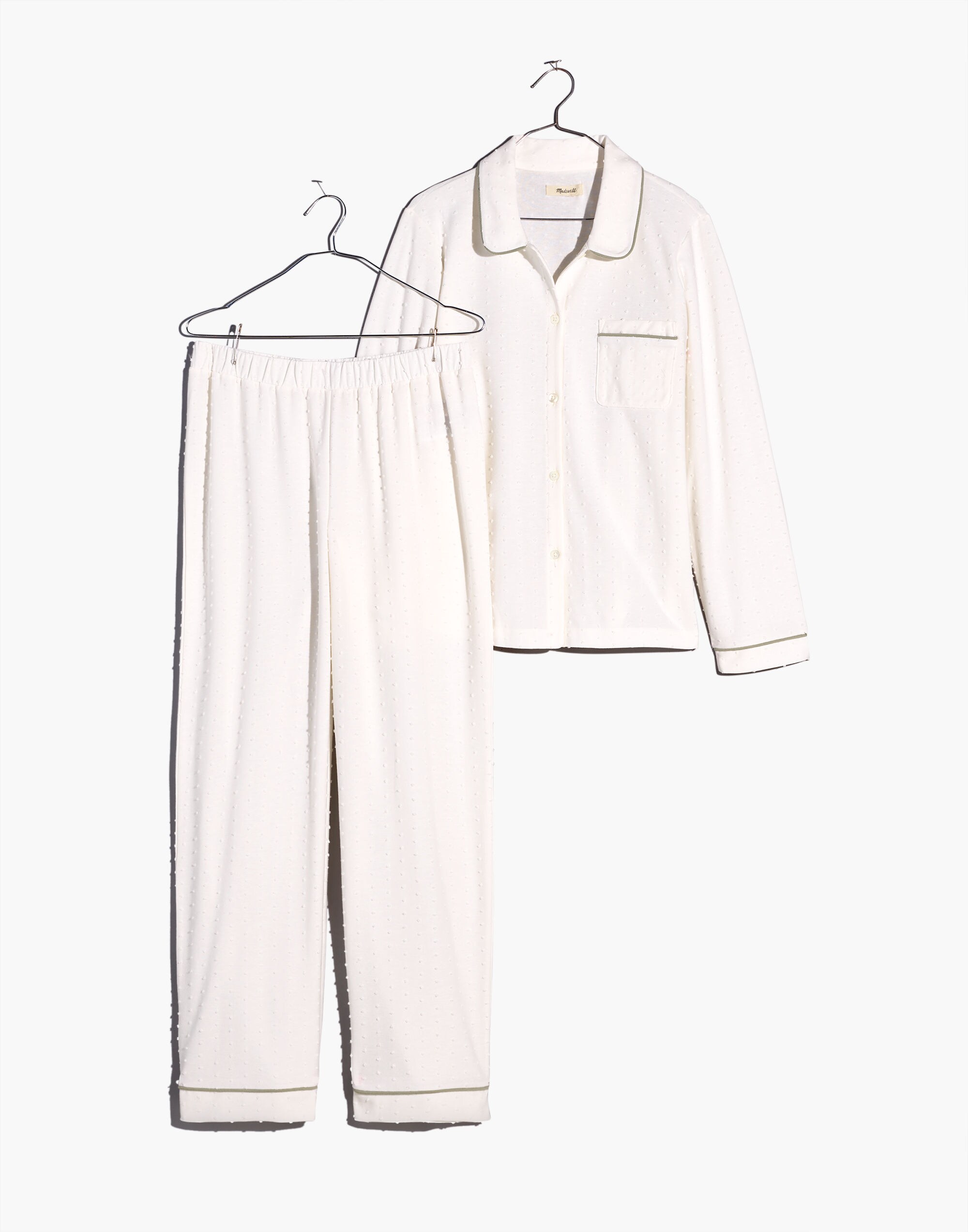 allbrand365 designer brand Womens Cotton Swiss Dot Shorts Pajama Set