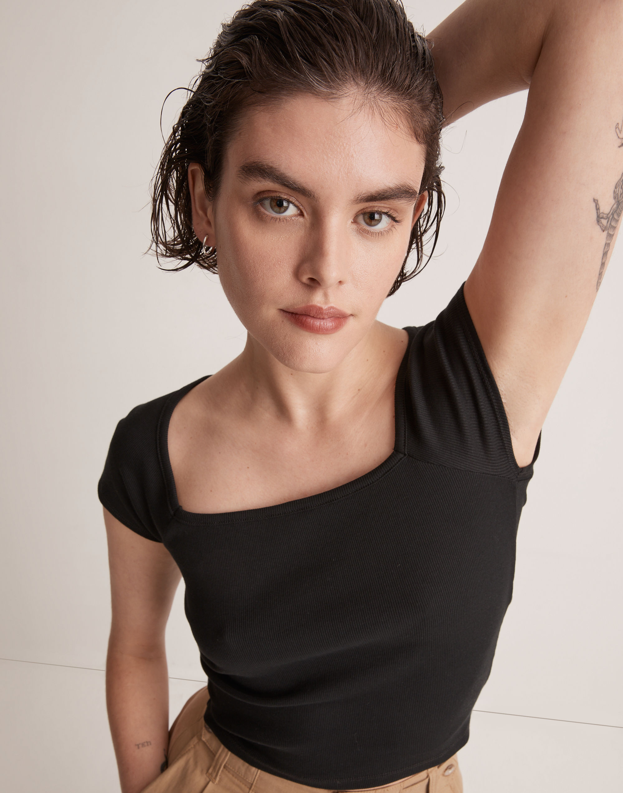 Supima® Rib Square-Neck Tee | Madewell