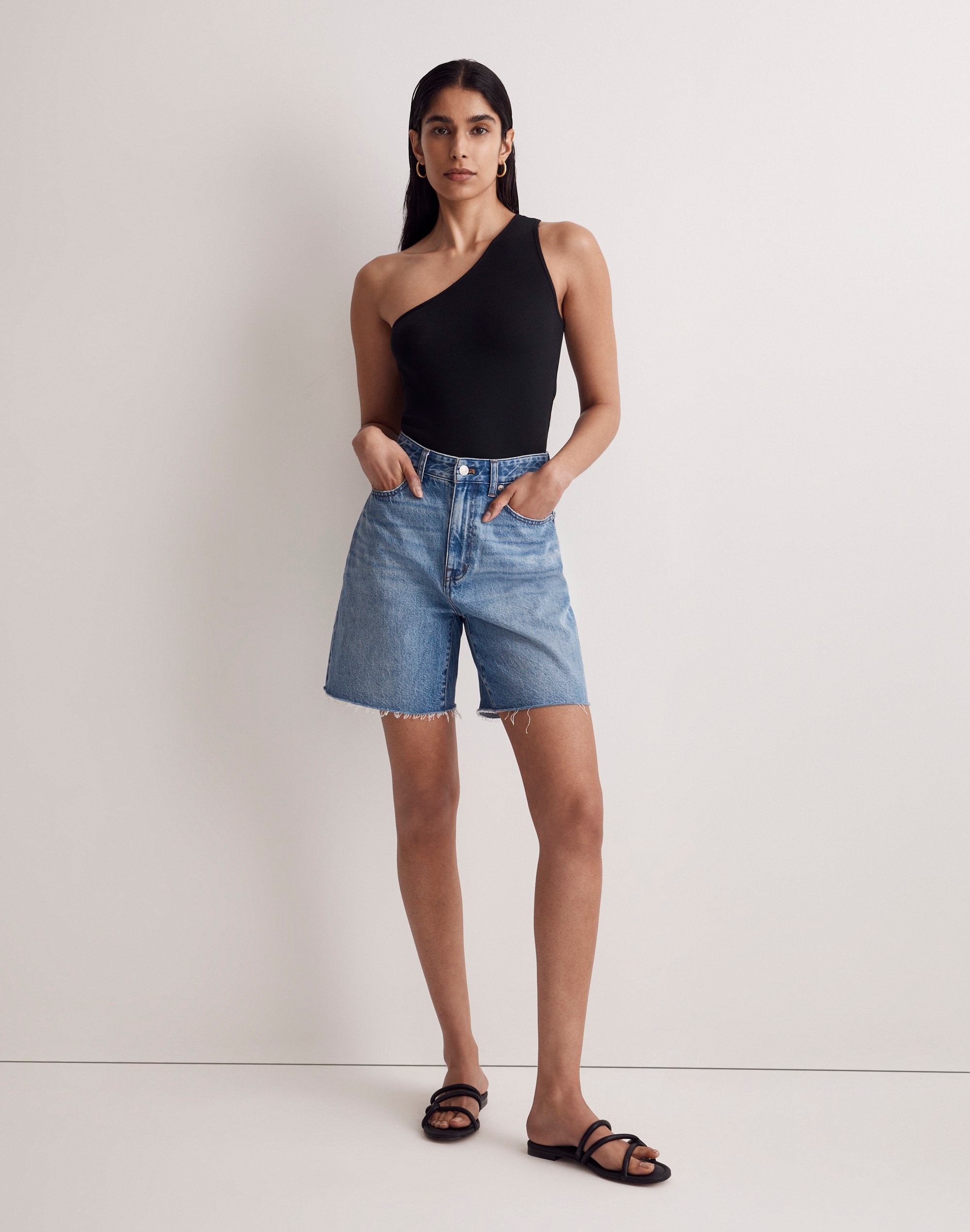 Supima® Rib One-Shoulder Tank | Madewell