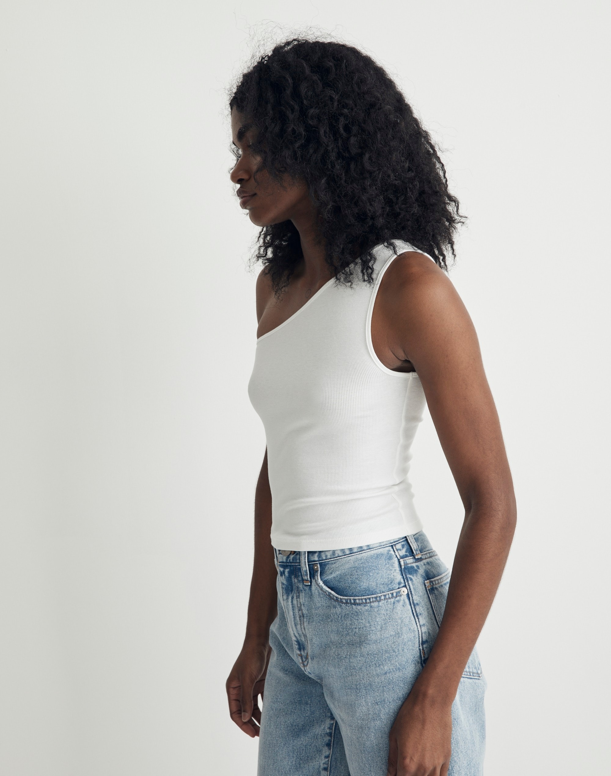 Supima® Rib One-Shoulder Tank | Madewell