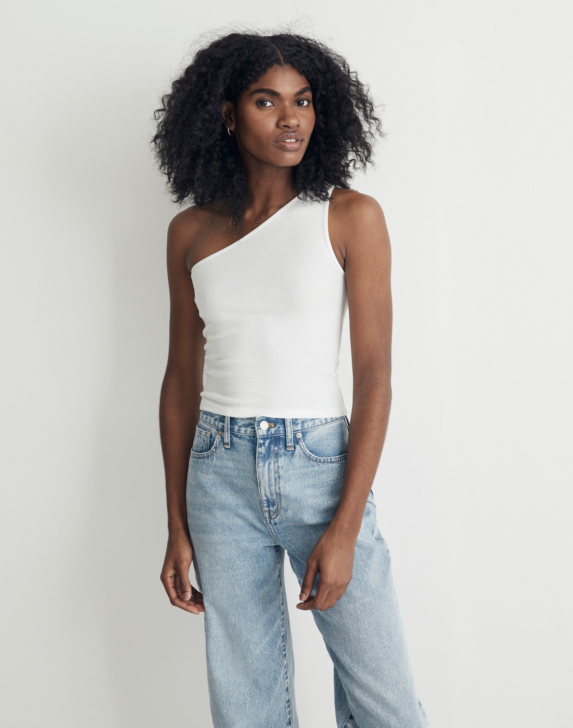 Supima® Rib One-Shoulder Tank | Madewell