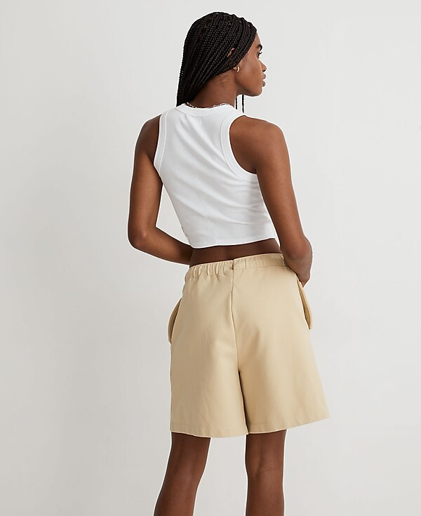 Structured Terry Pull-On Shorts