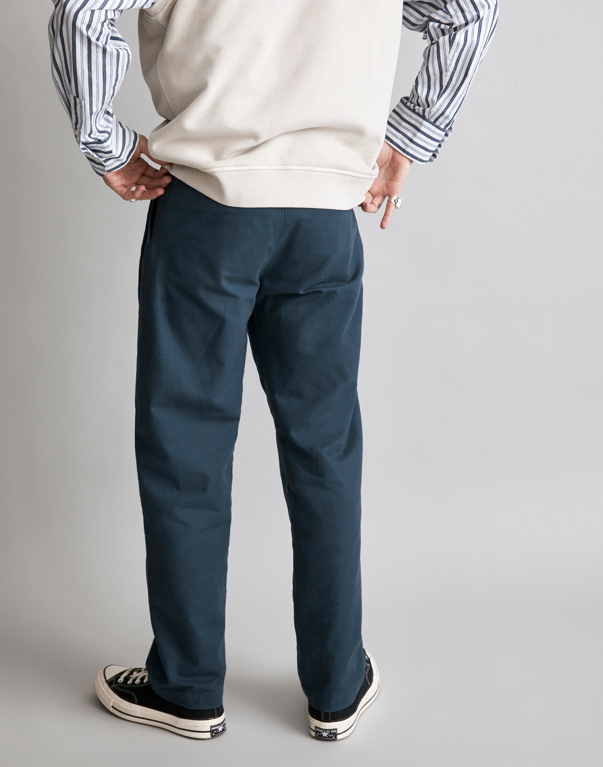 Pleated Cotton-Linen Chino Pants | Madewell