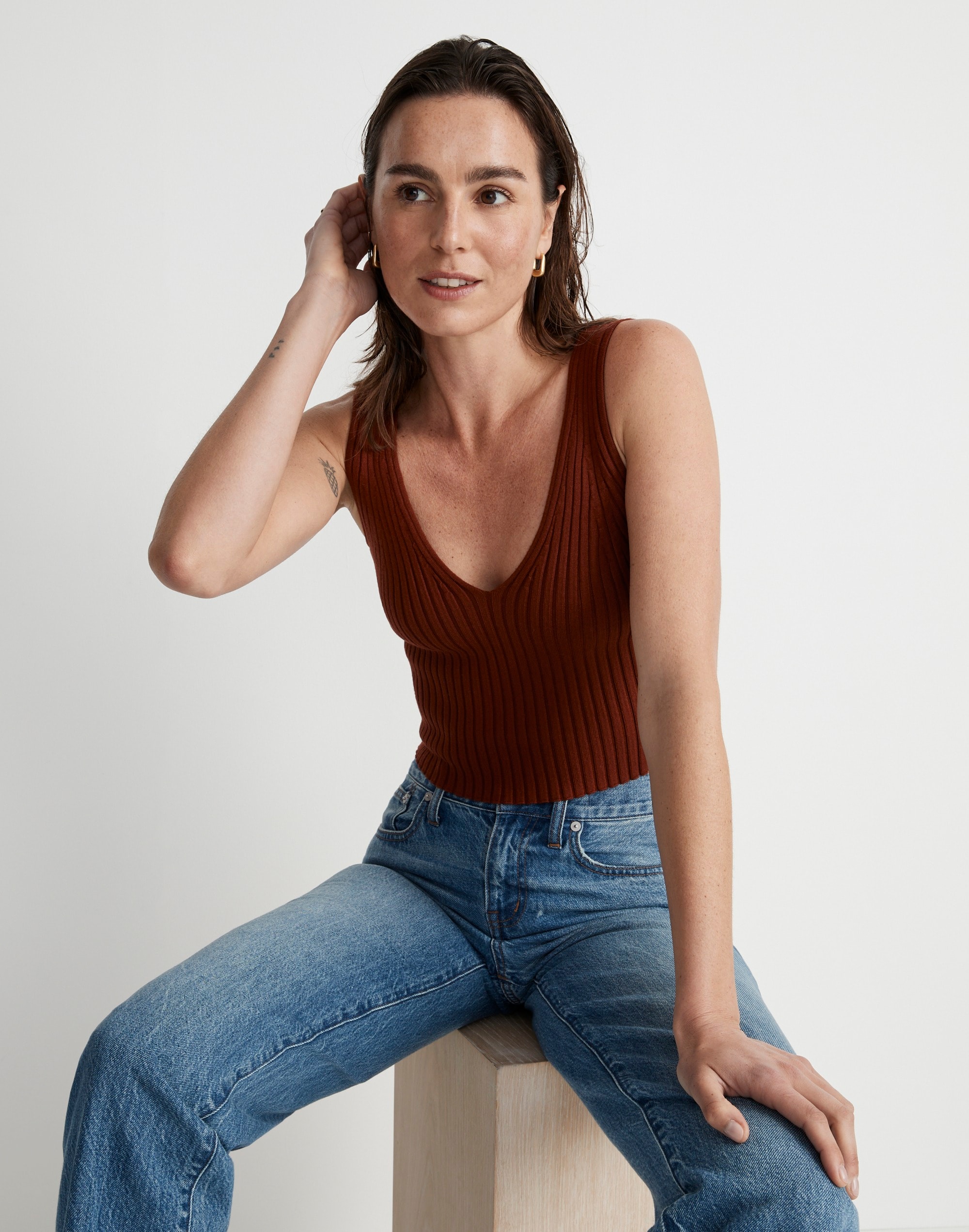 V-Neck Sweater Tank | Madewell